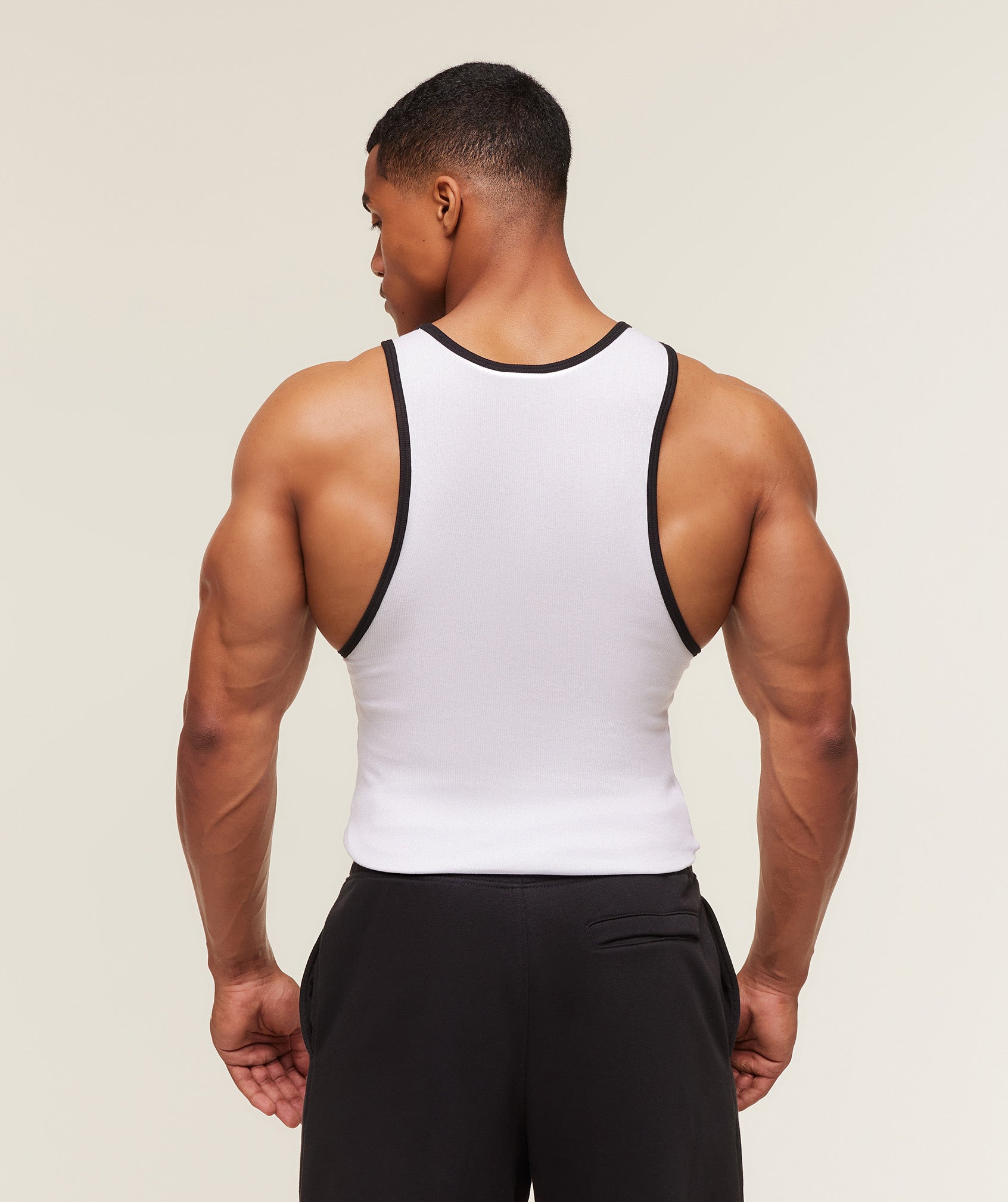 Gymshark Ribbed Tank 1Pk White