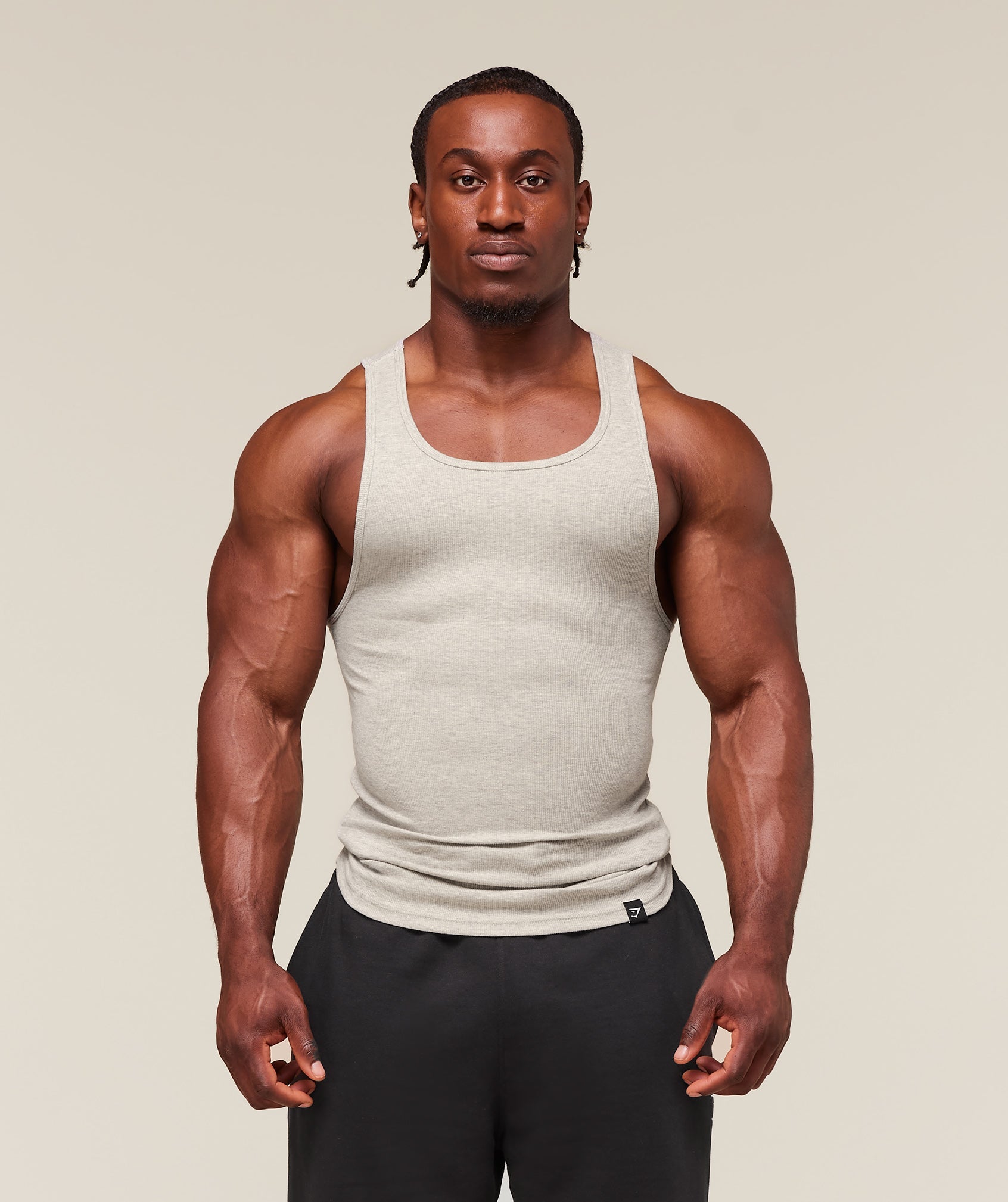 Gymshark Ribbed Tank 3Pk White