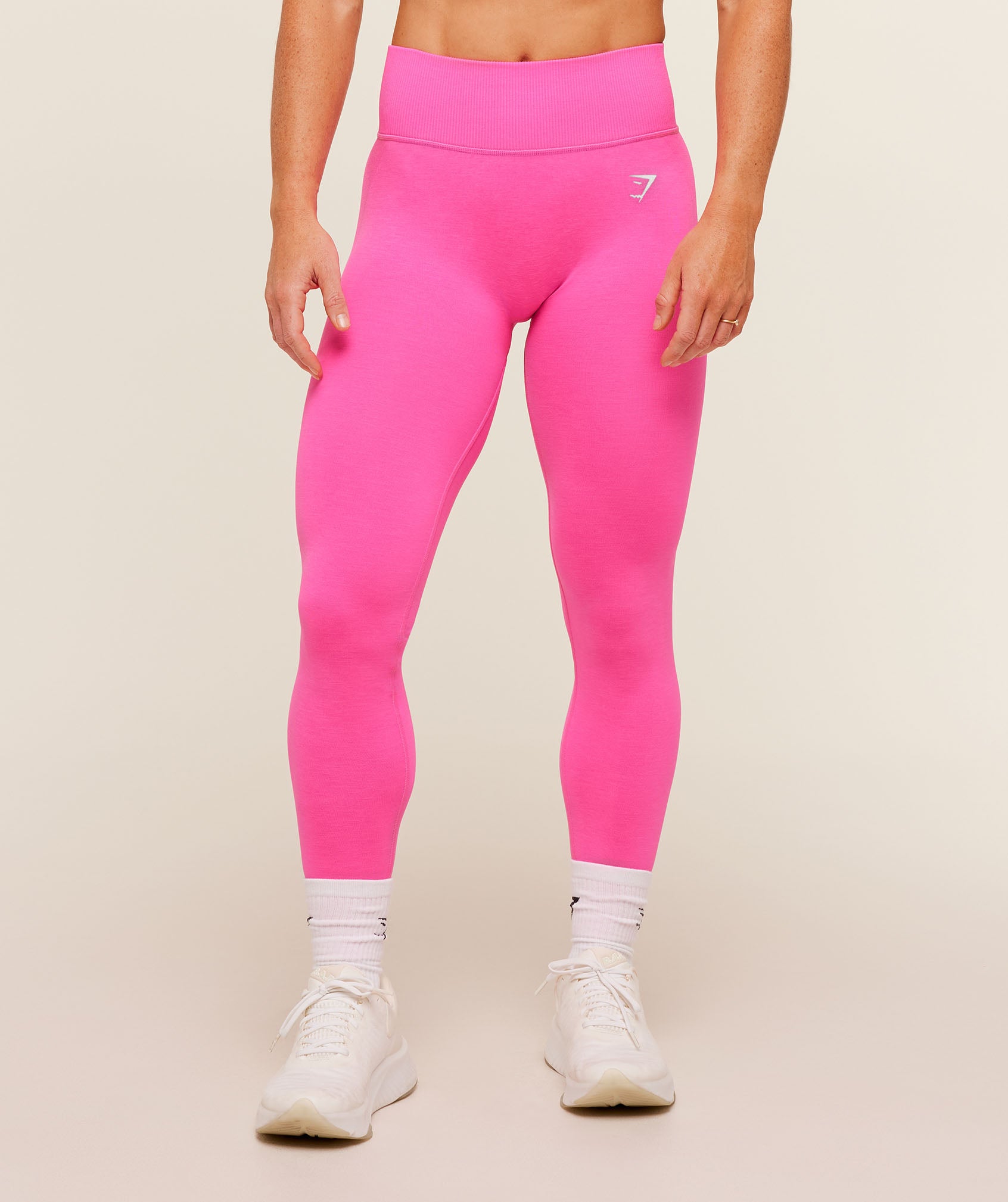 Women's Gymshark Interval Seamless Leggings Electric Pink