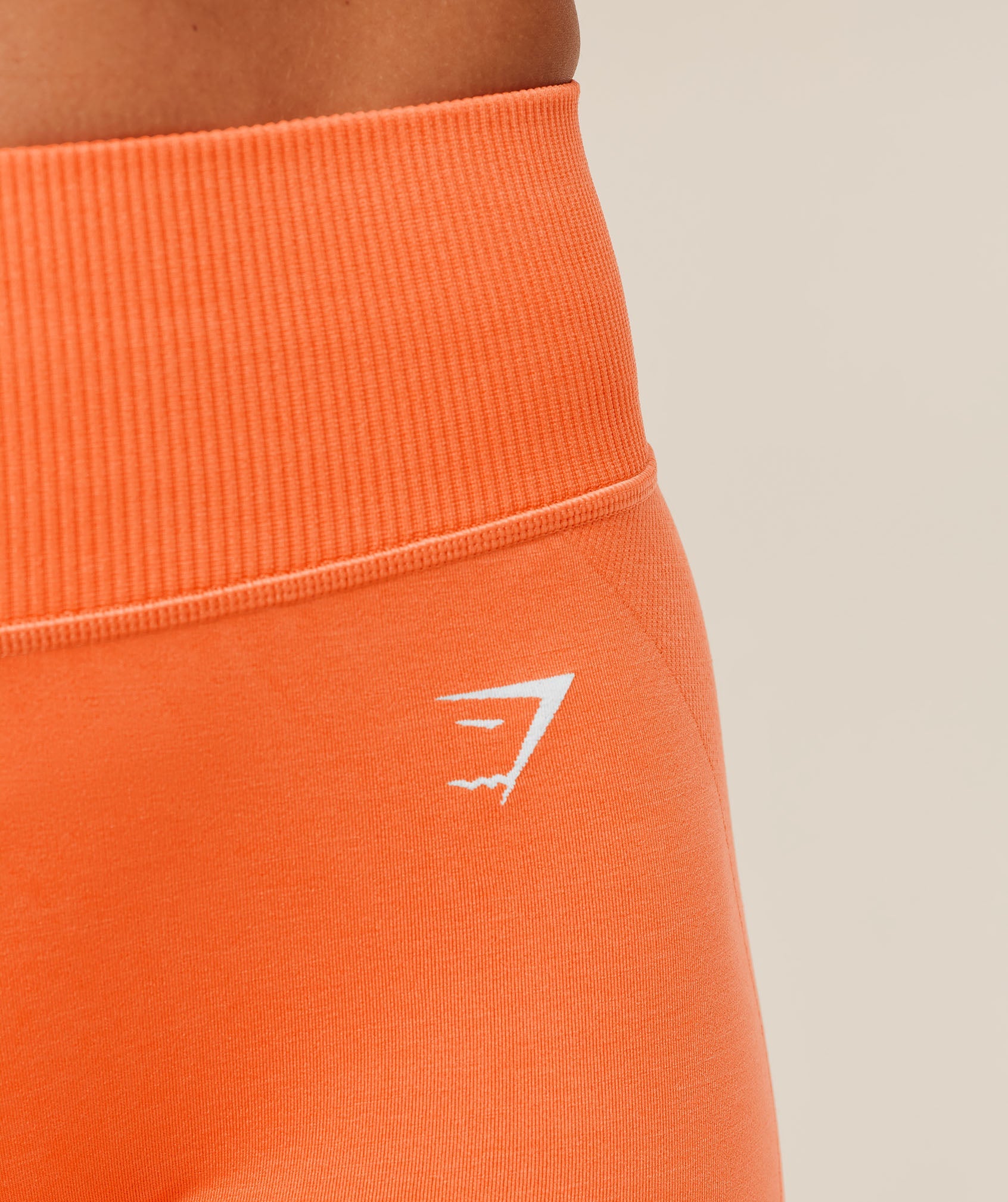 Women's Gymshark Interval Seamless Shorts Dayglow Peach