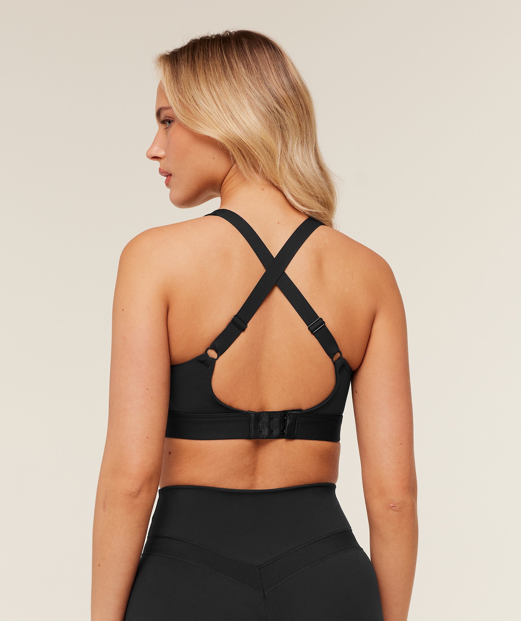 Women's Gymshark High Support Ruched Sports Bra Gs Black