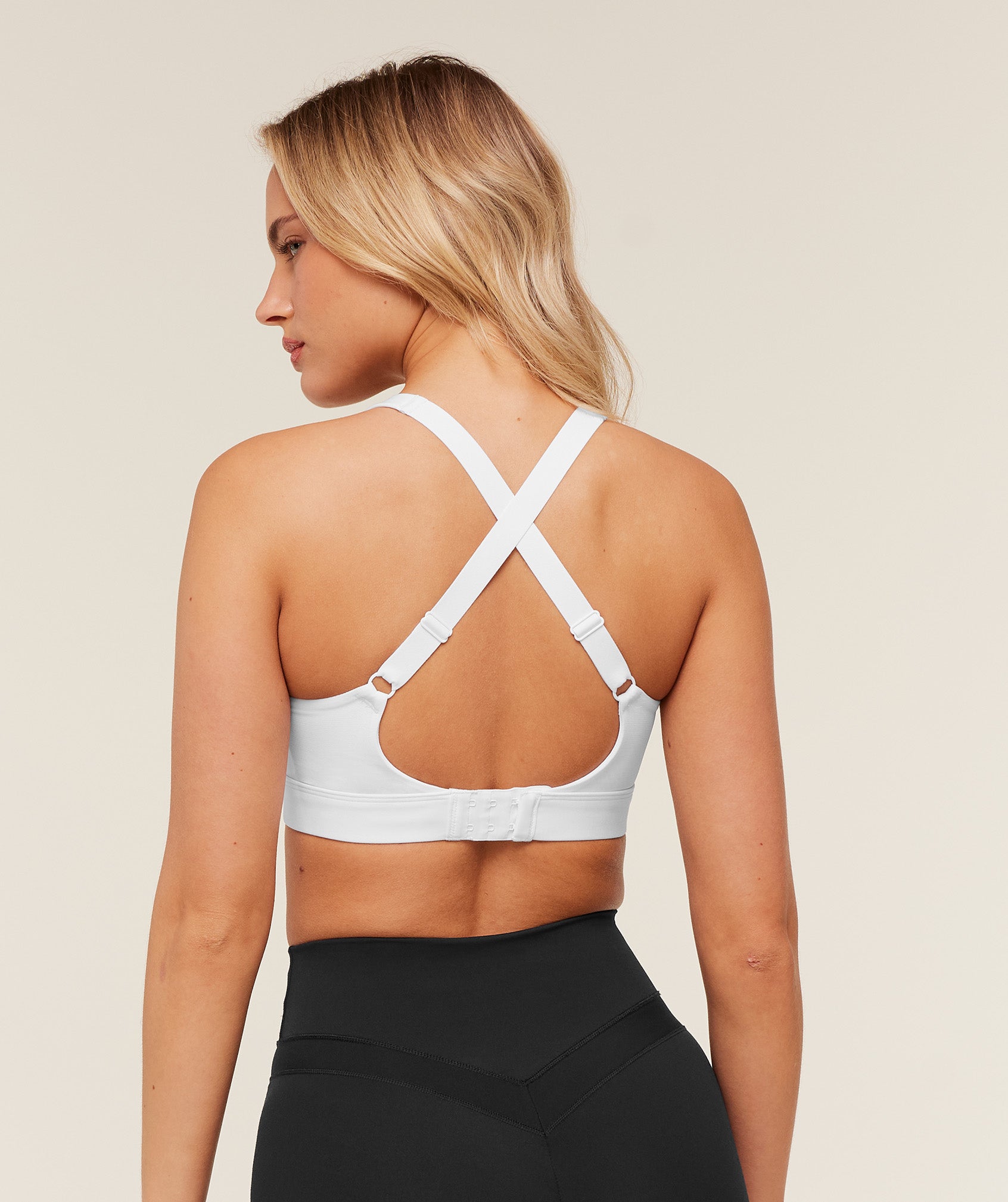 Women's Gymshark High Support Ruched Sports Bra Gs White