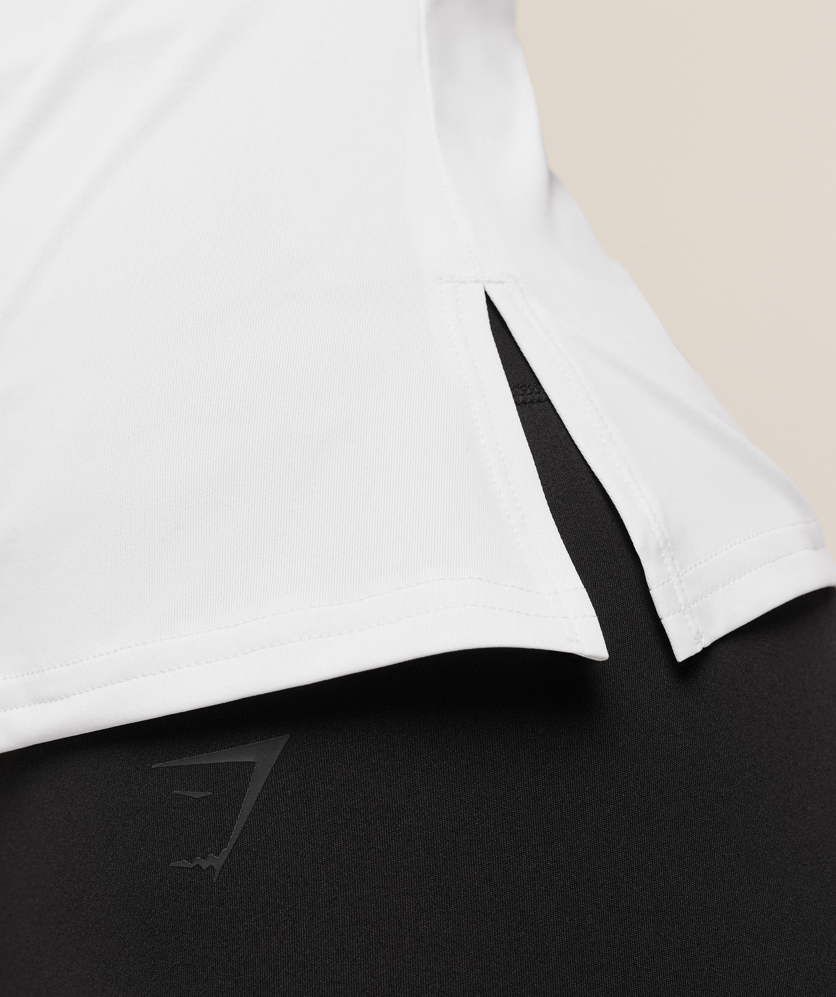 Women's Gymshark Running Back Vent T-Shirt White