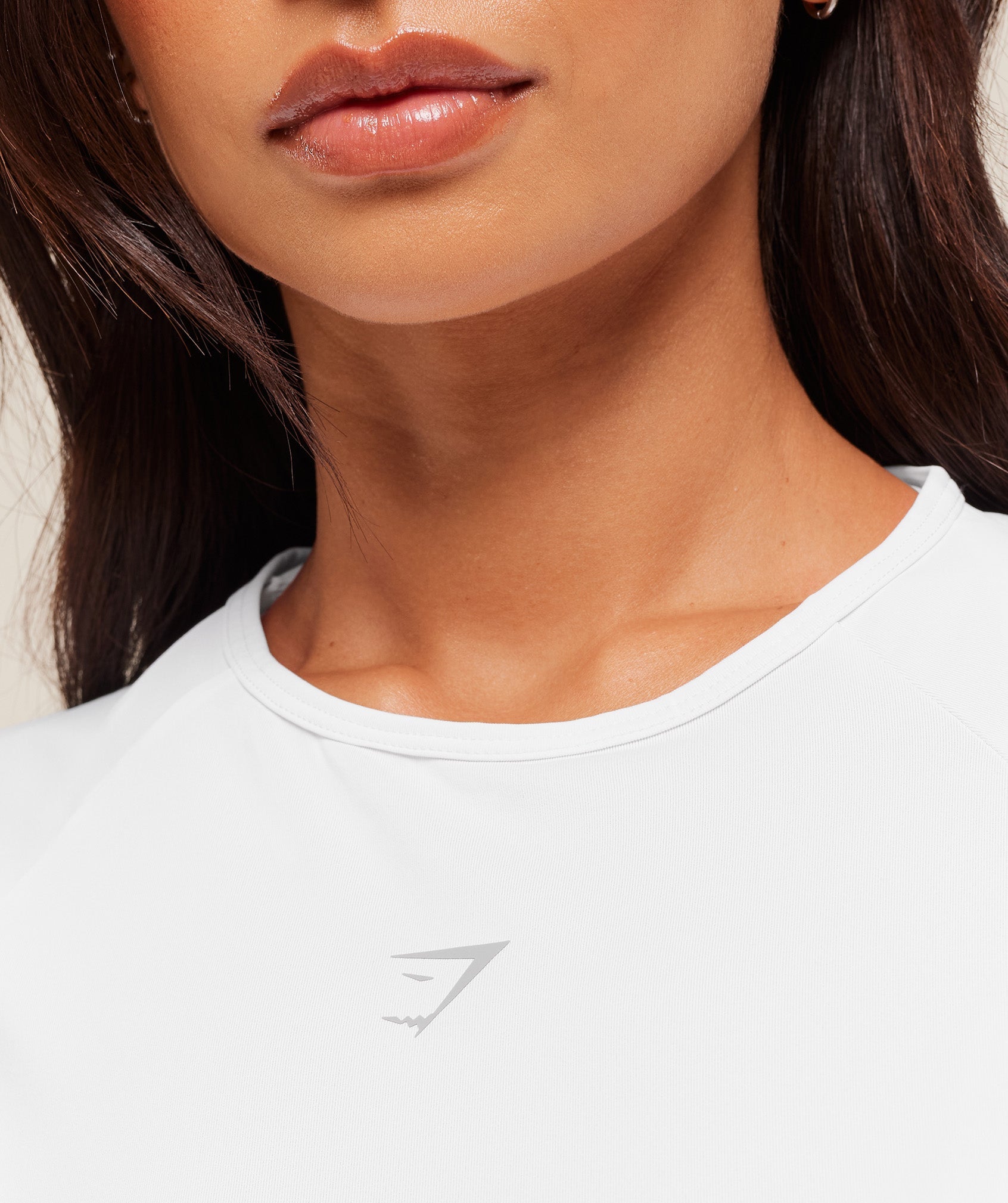 Women's Gymshark Running Back Vent T-Shirt White