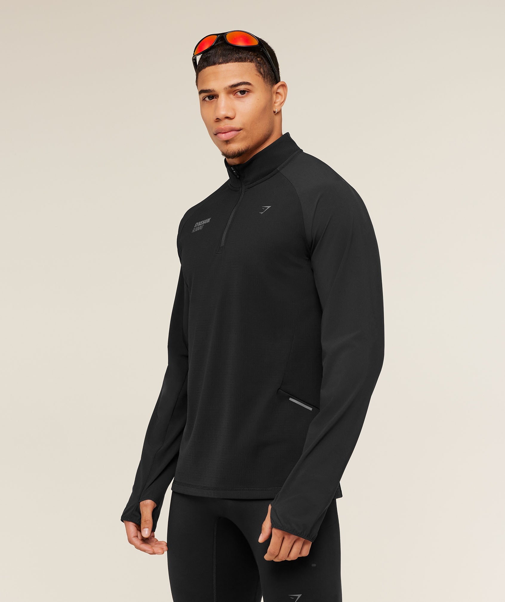 Gymshark Running Elite 1/4 Zip Black