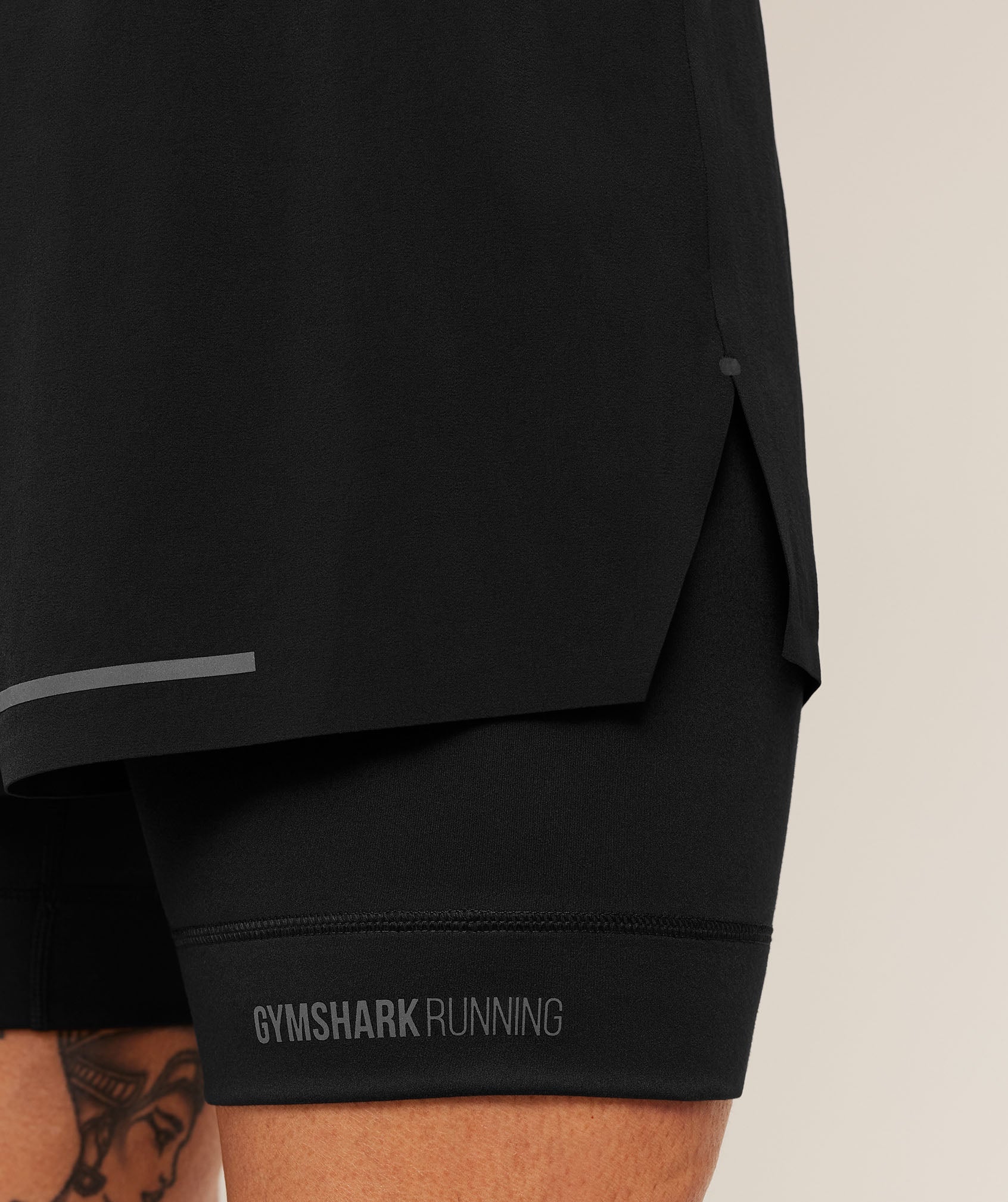 Gymshark Running Elite 2 In 1 5" Shorts Black