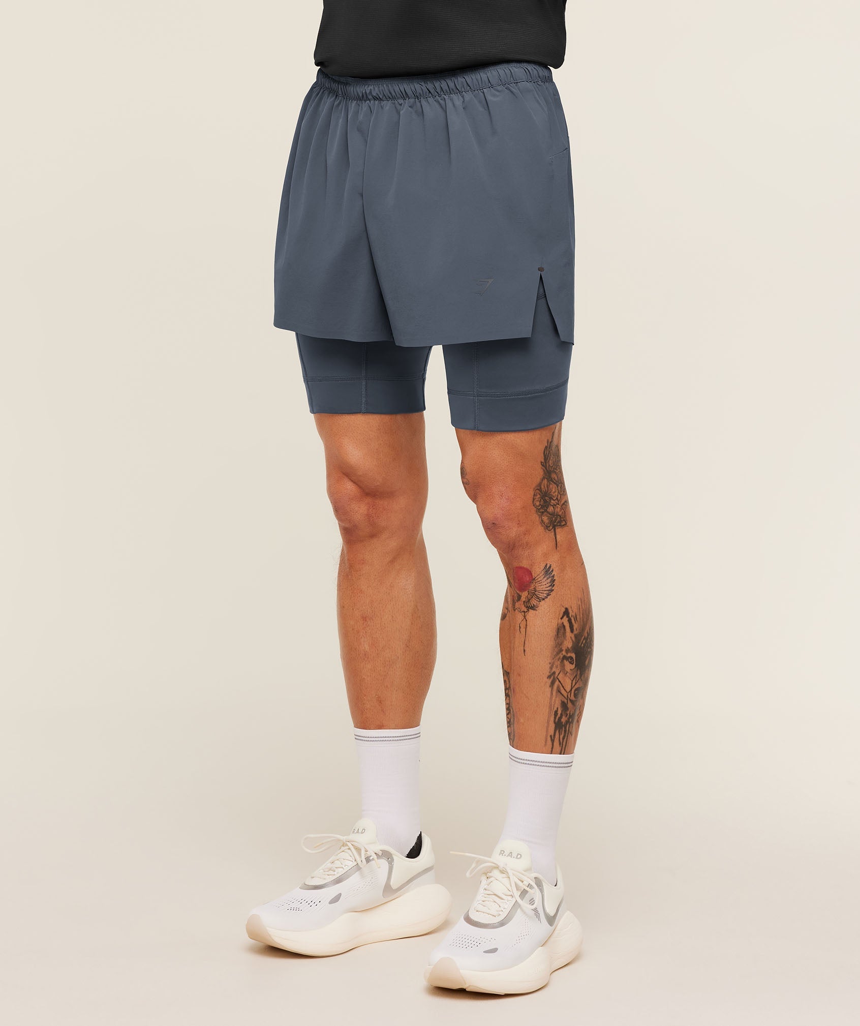 Gymshark Running Elite 2 In 1 5" Shorts Titanium Blue