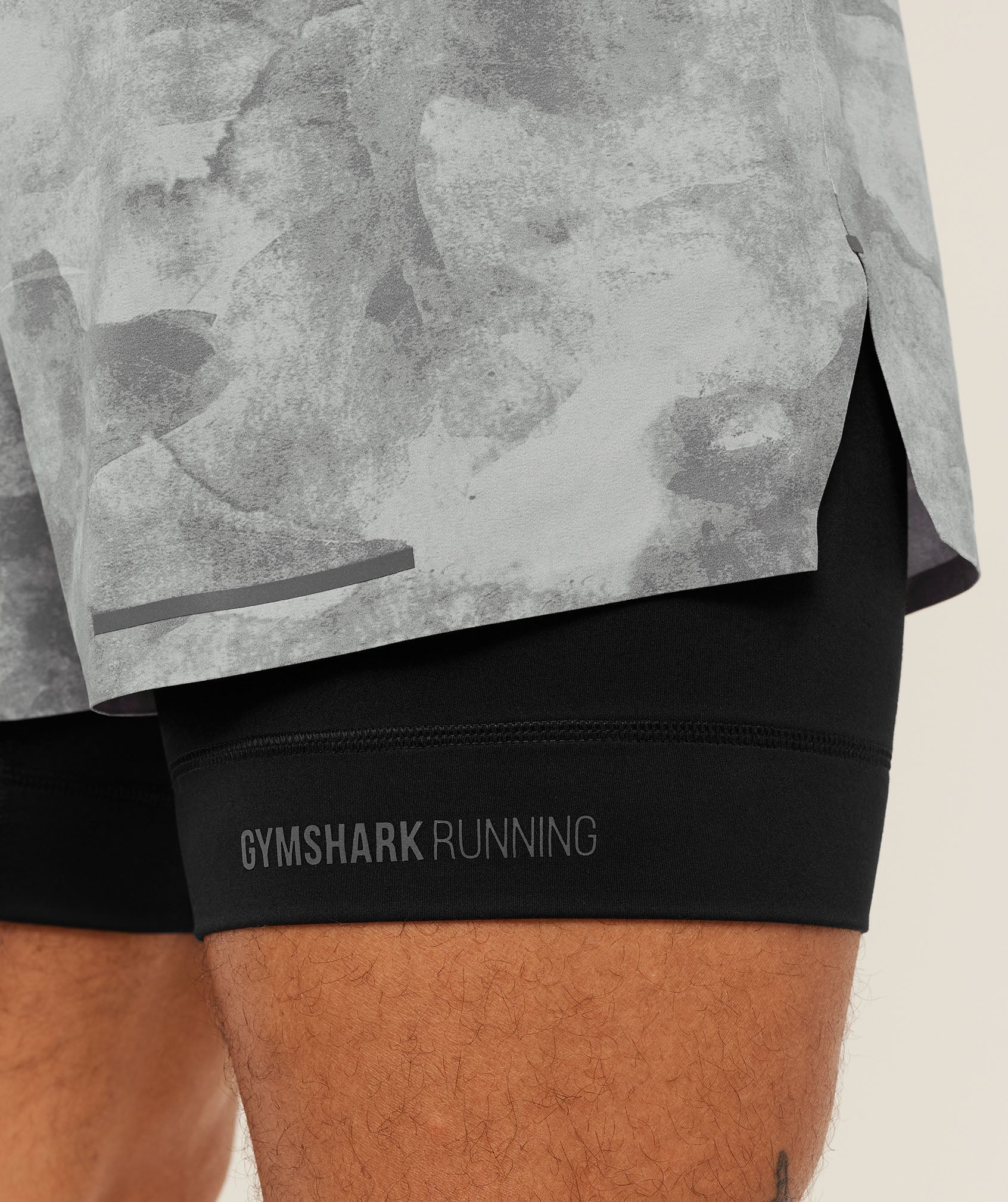 Gymshark Running Elite 2 In 1 5" Shorts Smokey Grey