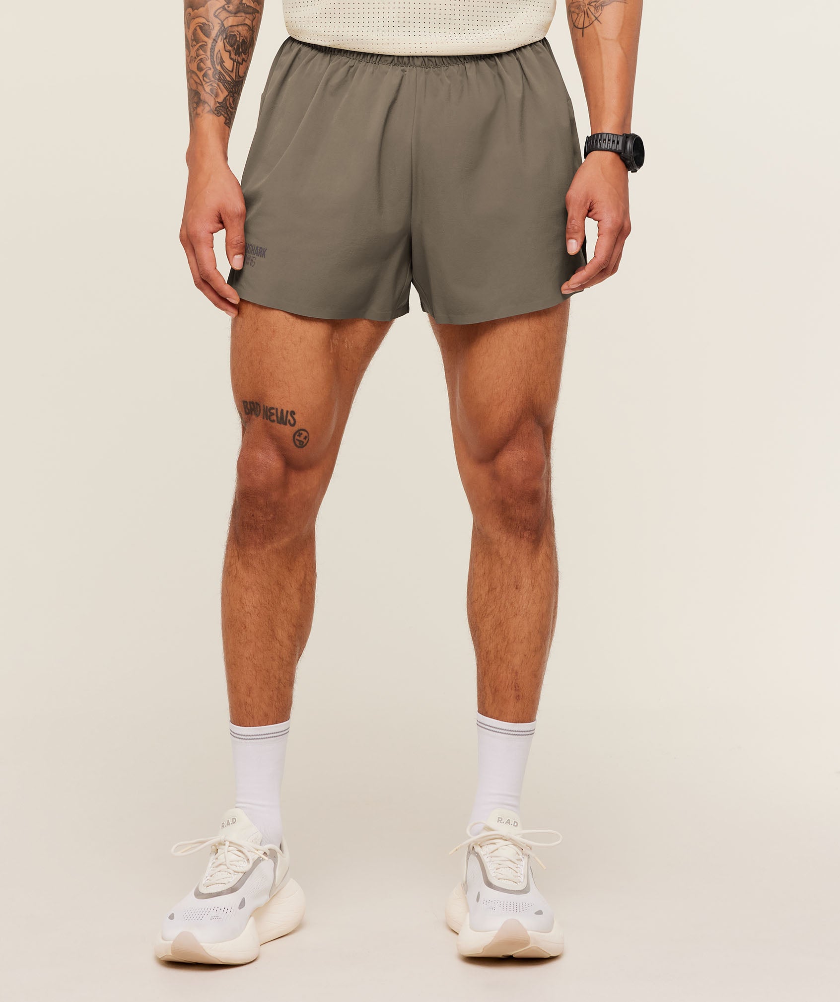 Gymshark Running Elite 5" Short Camo Brown