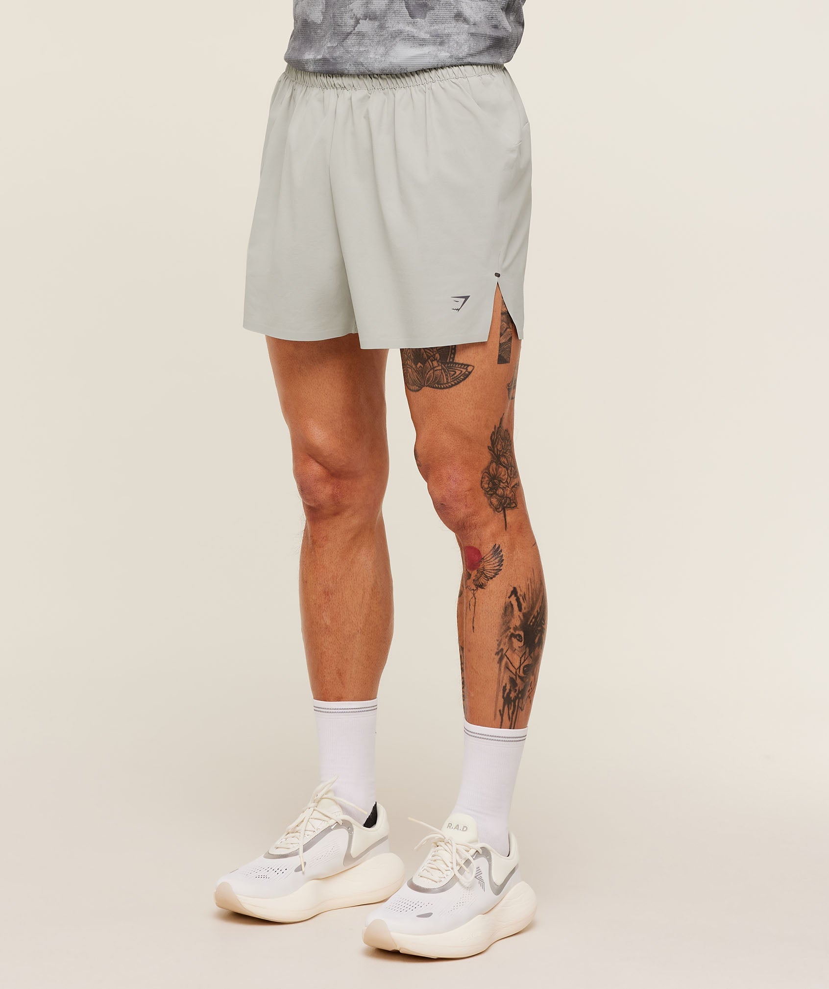 Gymshark Running Elite 5" Short Stone Grey