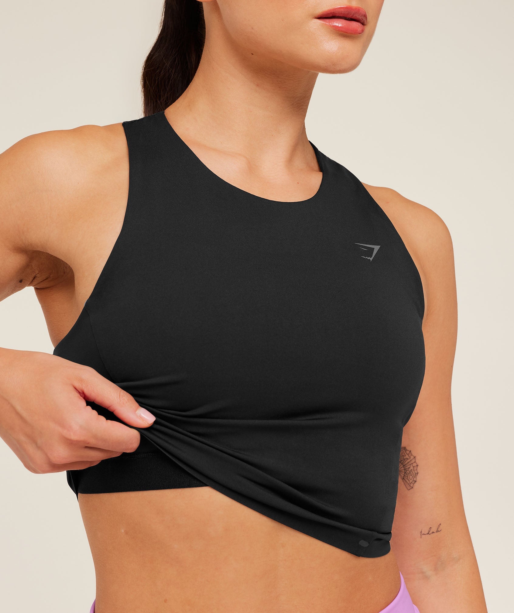 Women's Gymshark Running Elite Bodyfit Tank Black