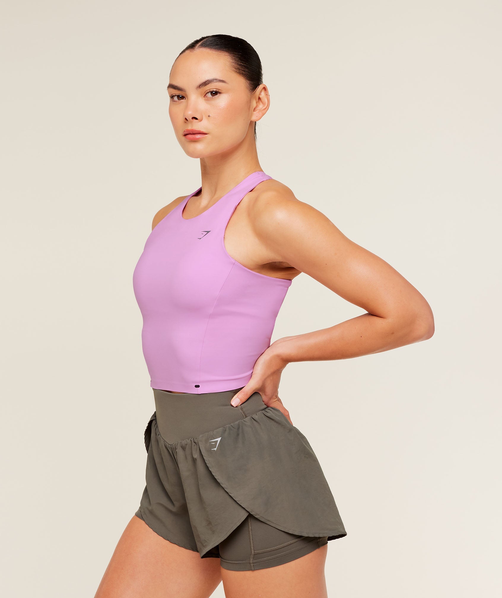 Women's Gymshark Running Elite Bodyfit Tank Sour Pink