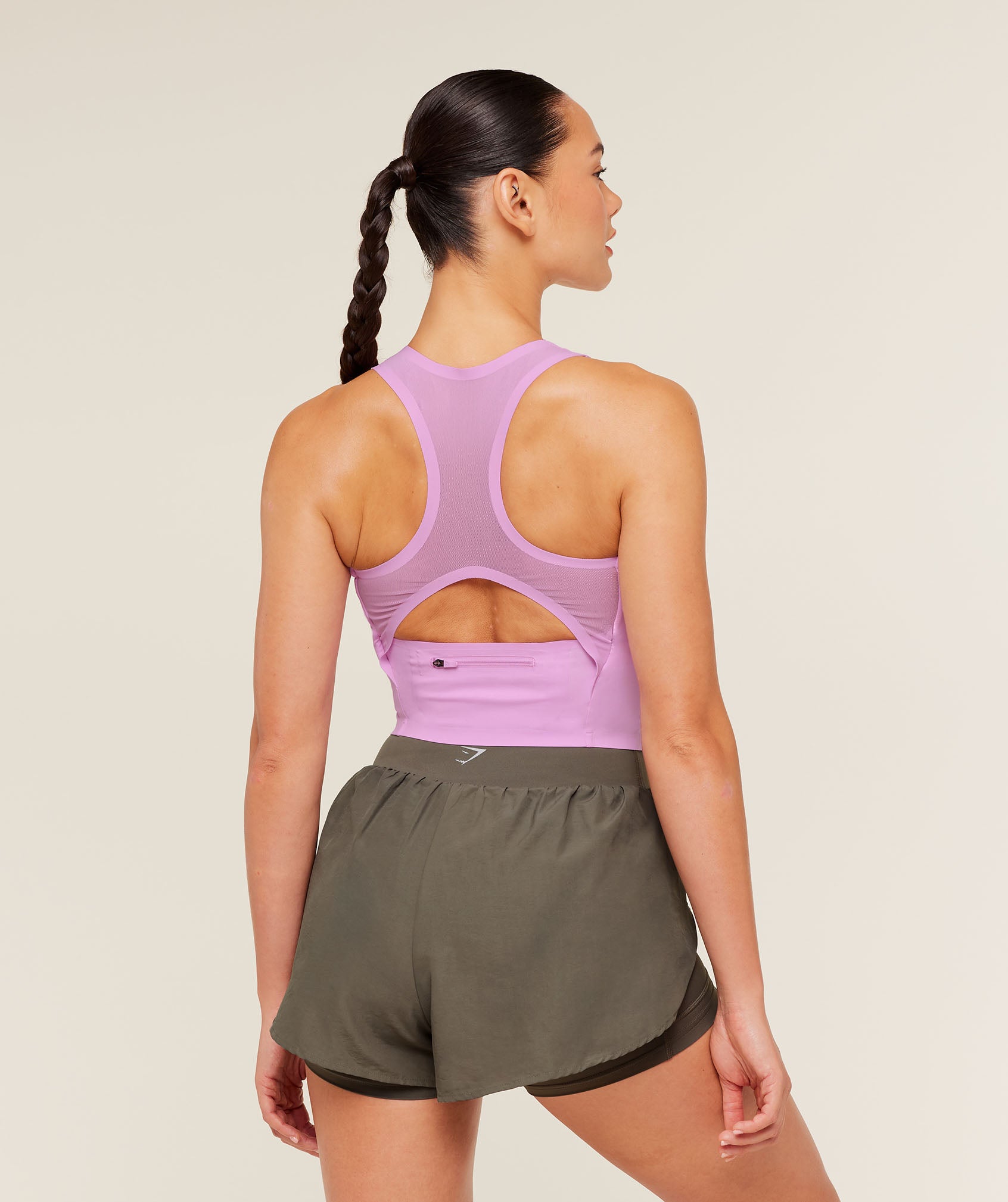 Women's Gymshark Running Elite Bodyfit Tank Sour Pink