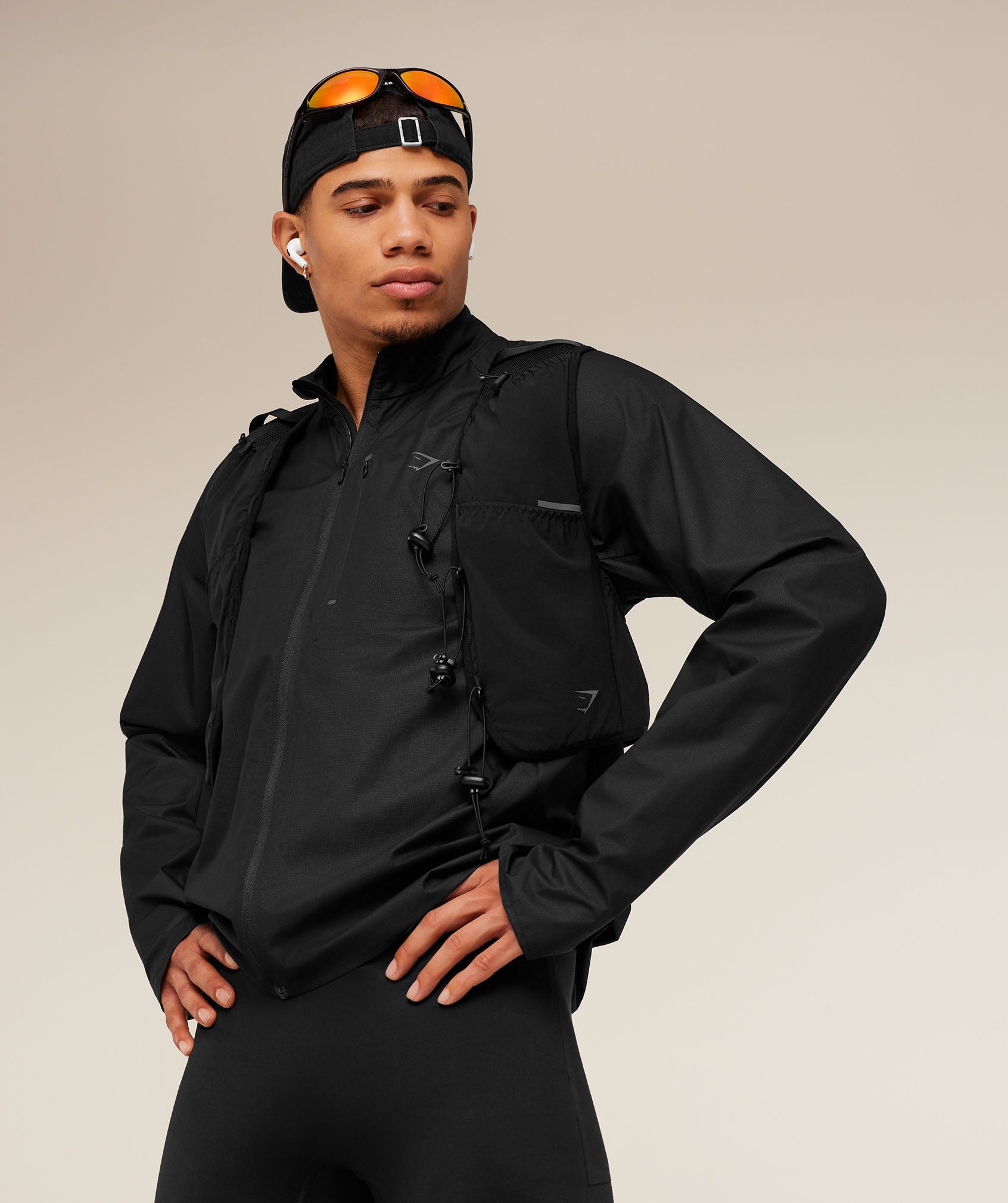 Gymshark Running Elite Lightweight Windbreaker Black