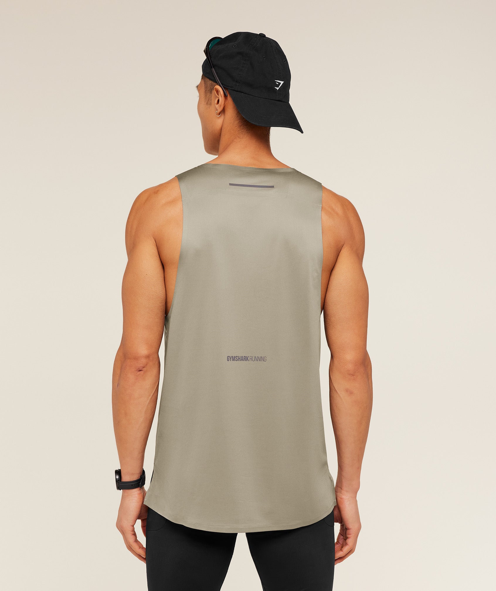 Gymshark Running Elite Tank Linen Brown
