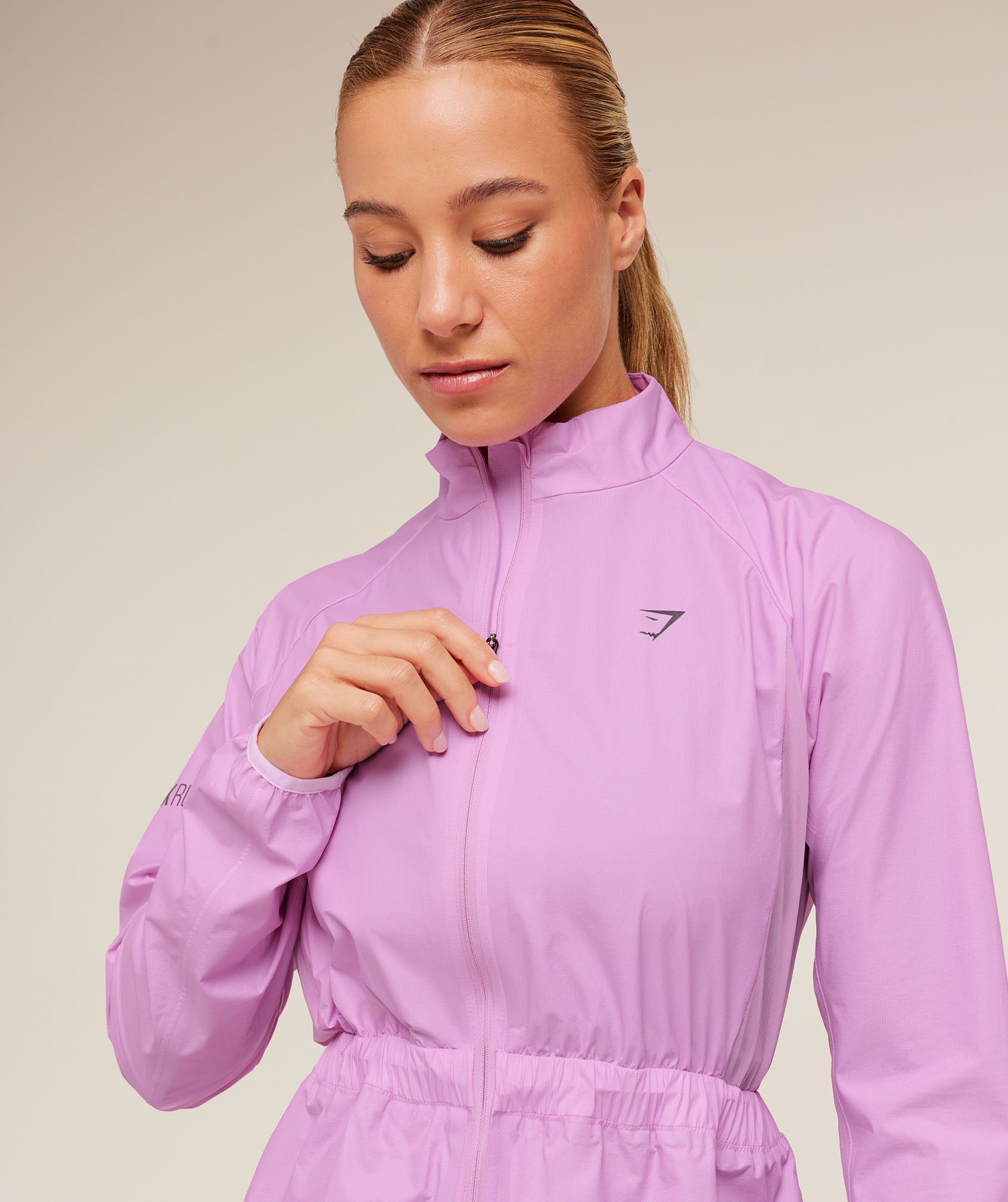 Women's Gymshark Running Elite Windproof Jacket Sour Pink