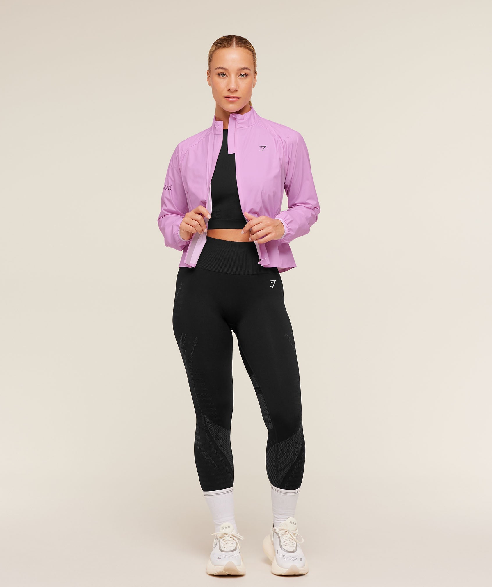 Women's Gymshark Running Elite Windproof Jacket Sour Pink