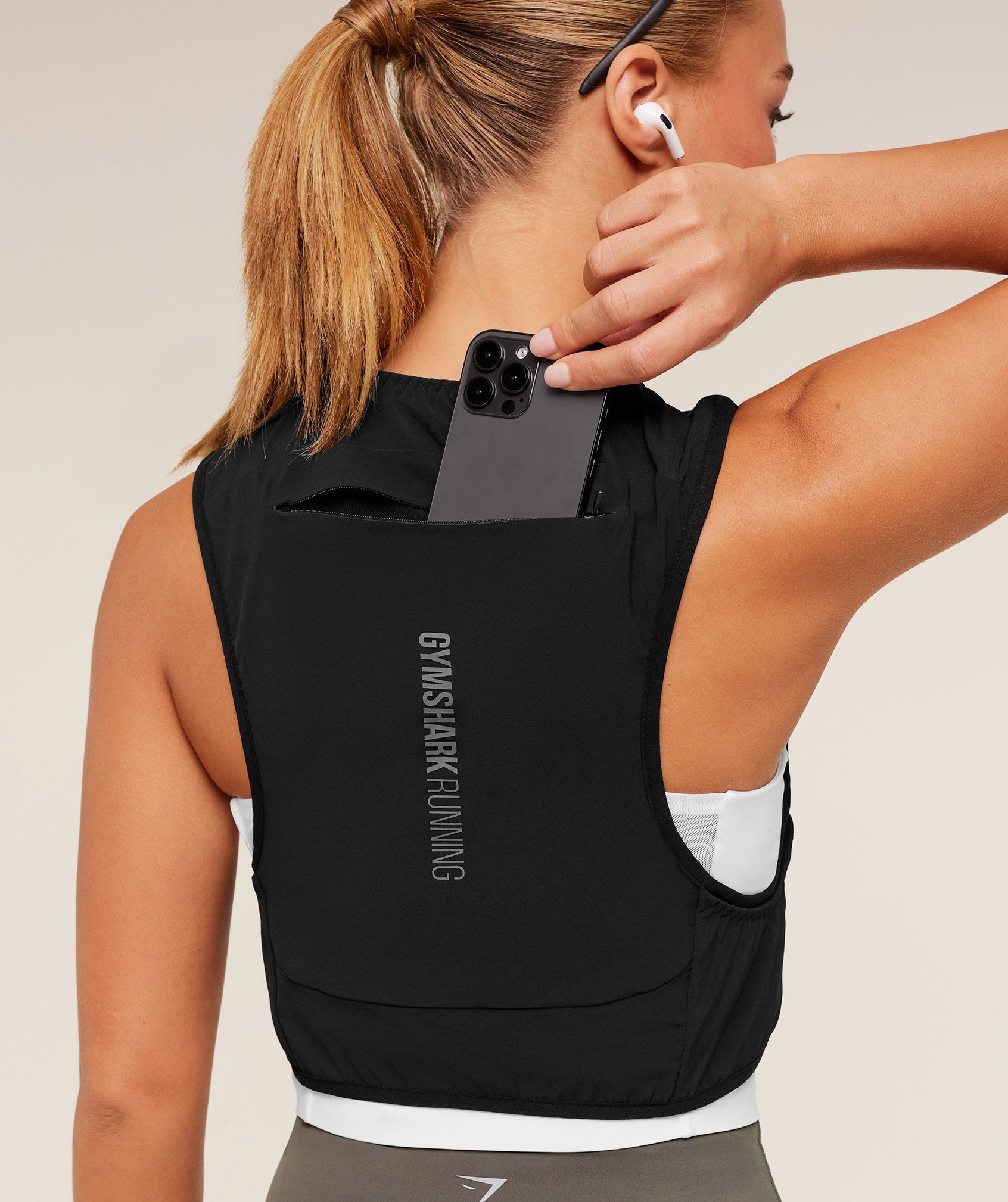 Women's Gymshark Running Elite Hydration Vest Black