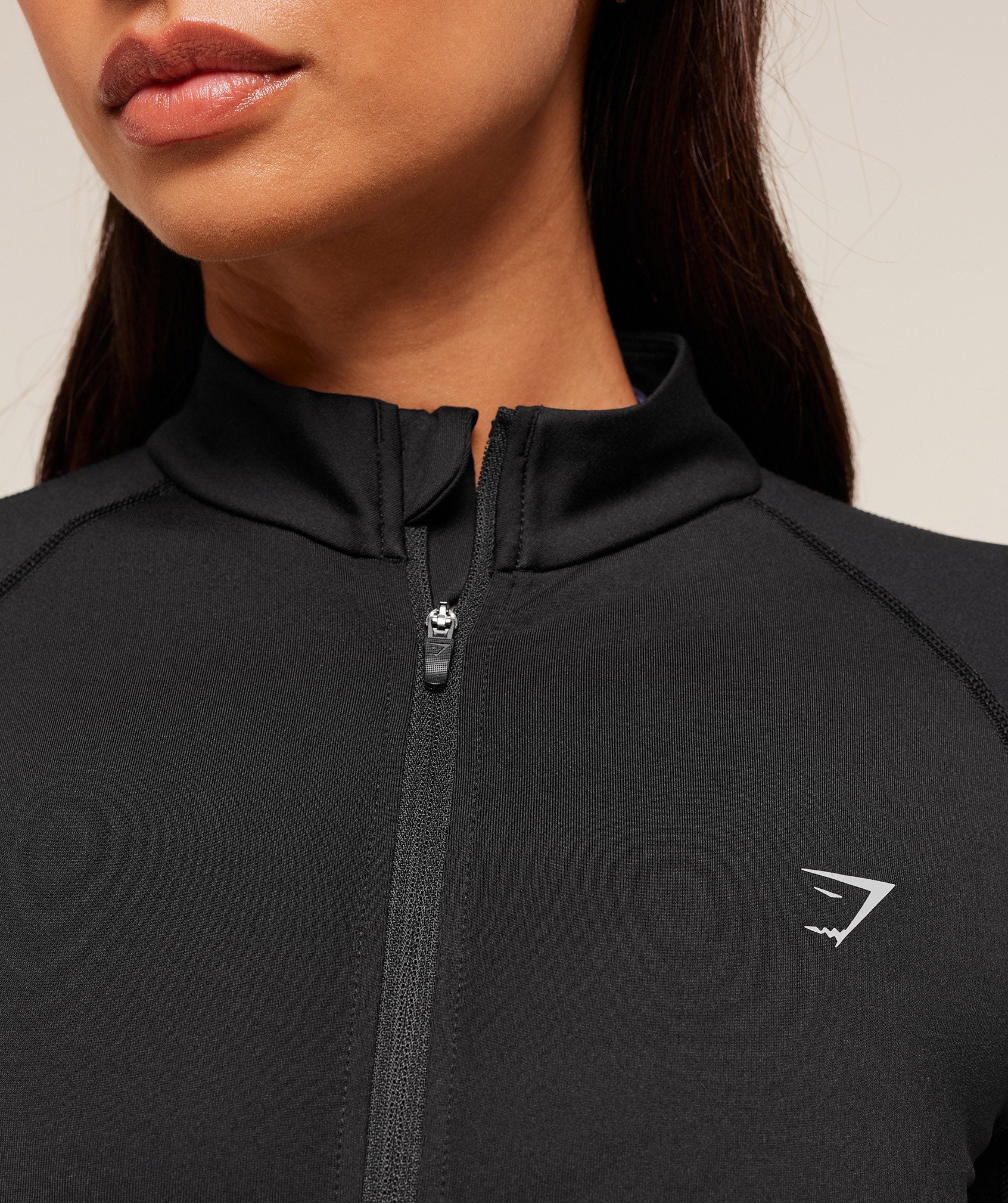 Women's Gymshark Running Warmth Zip Up Jacket Black