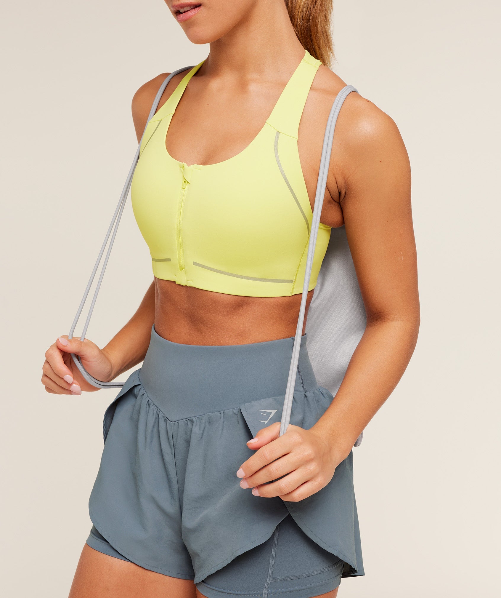 Women's Gymshark Running Sports Bra Sorbet Yellow