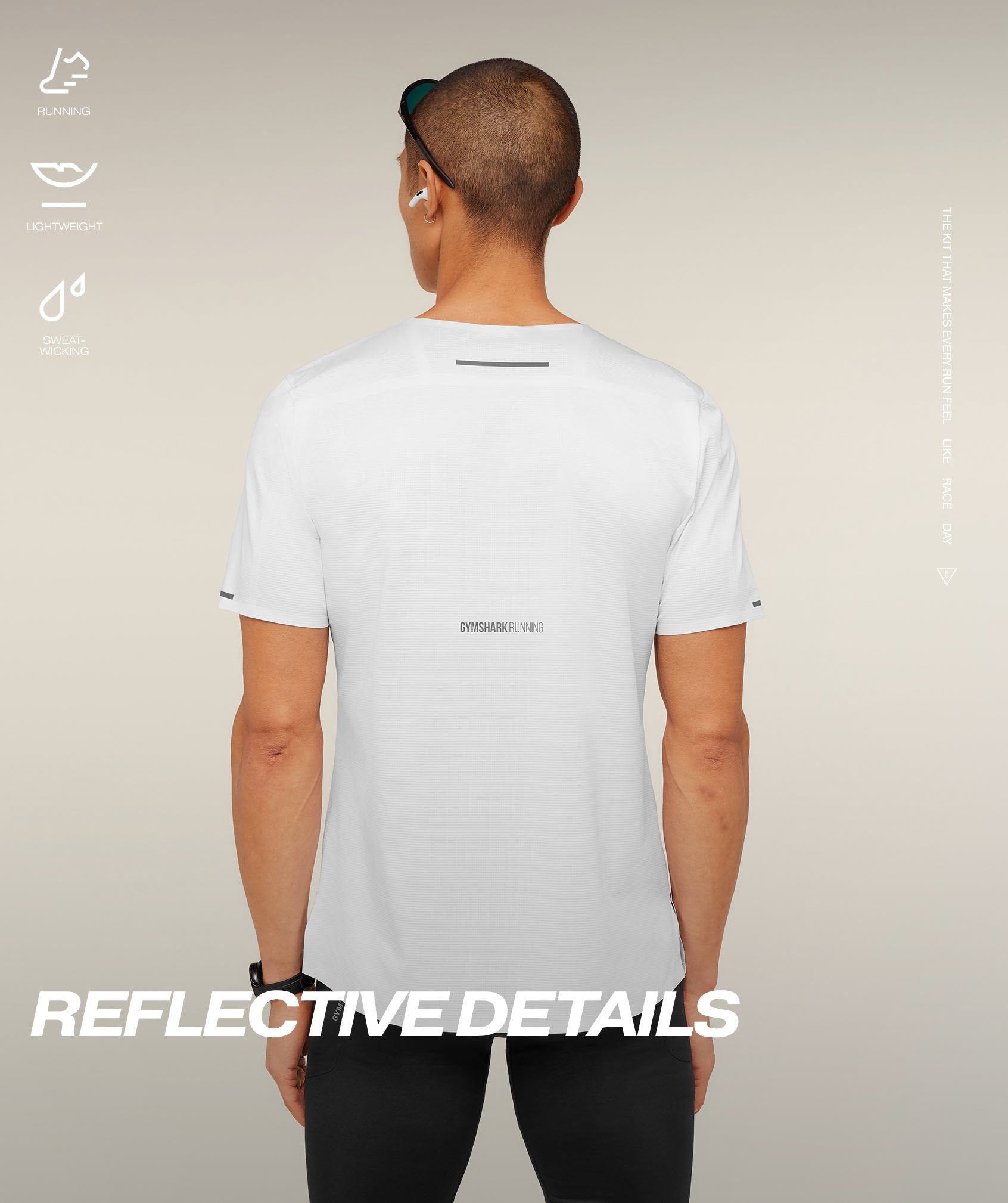 Gymshark Running Elite T-Shirt White