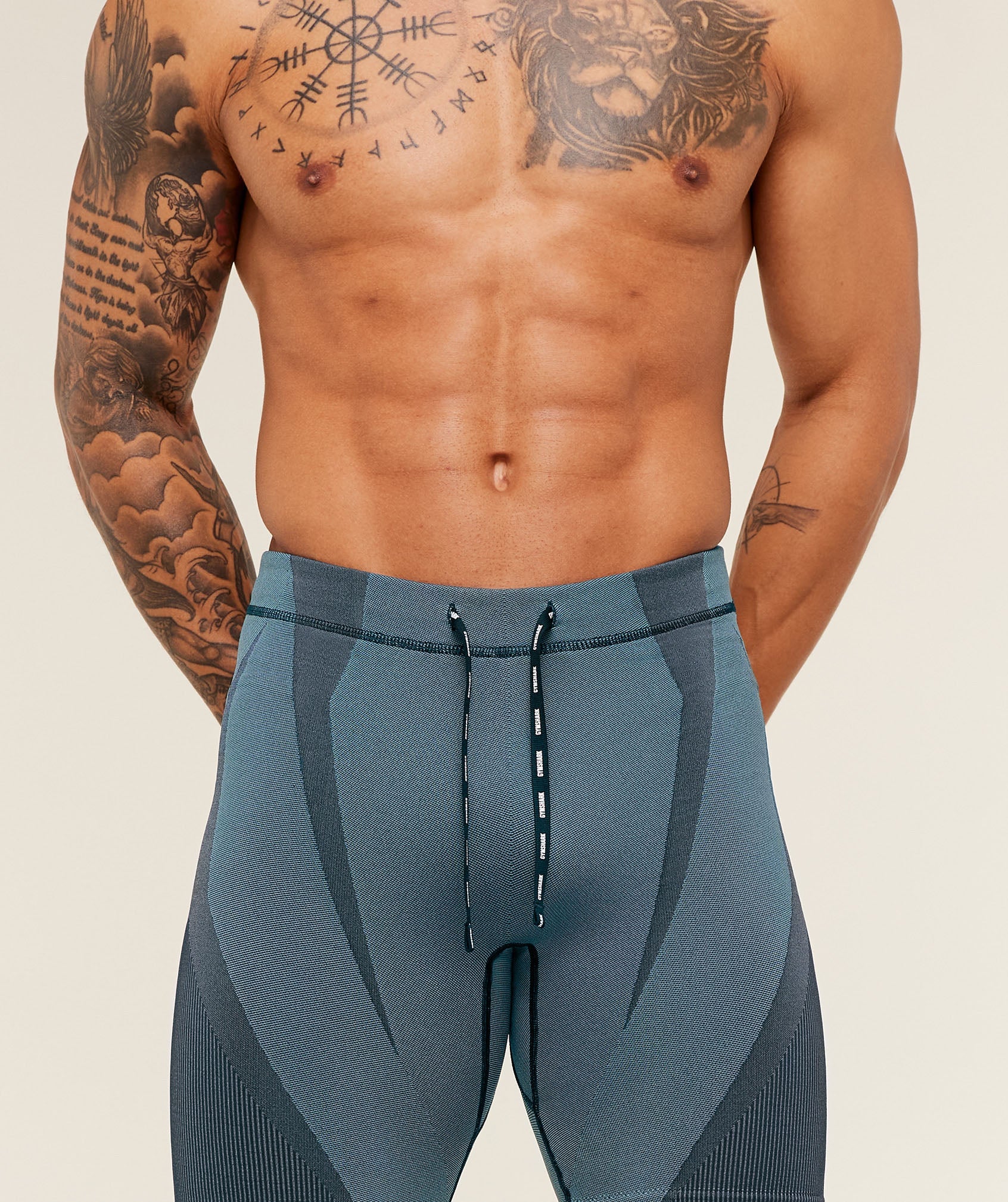 Gymshark Seamless Running Half Tight Stealth Blue