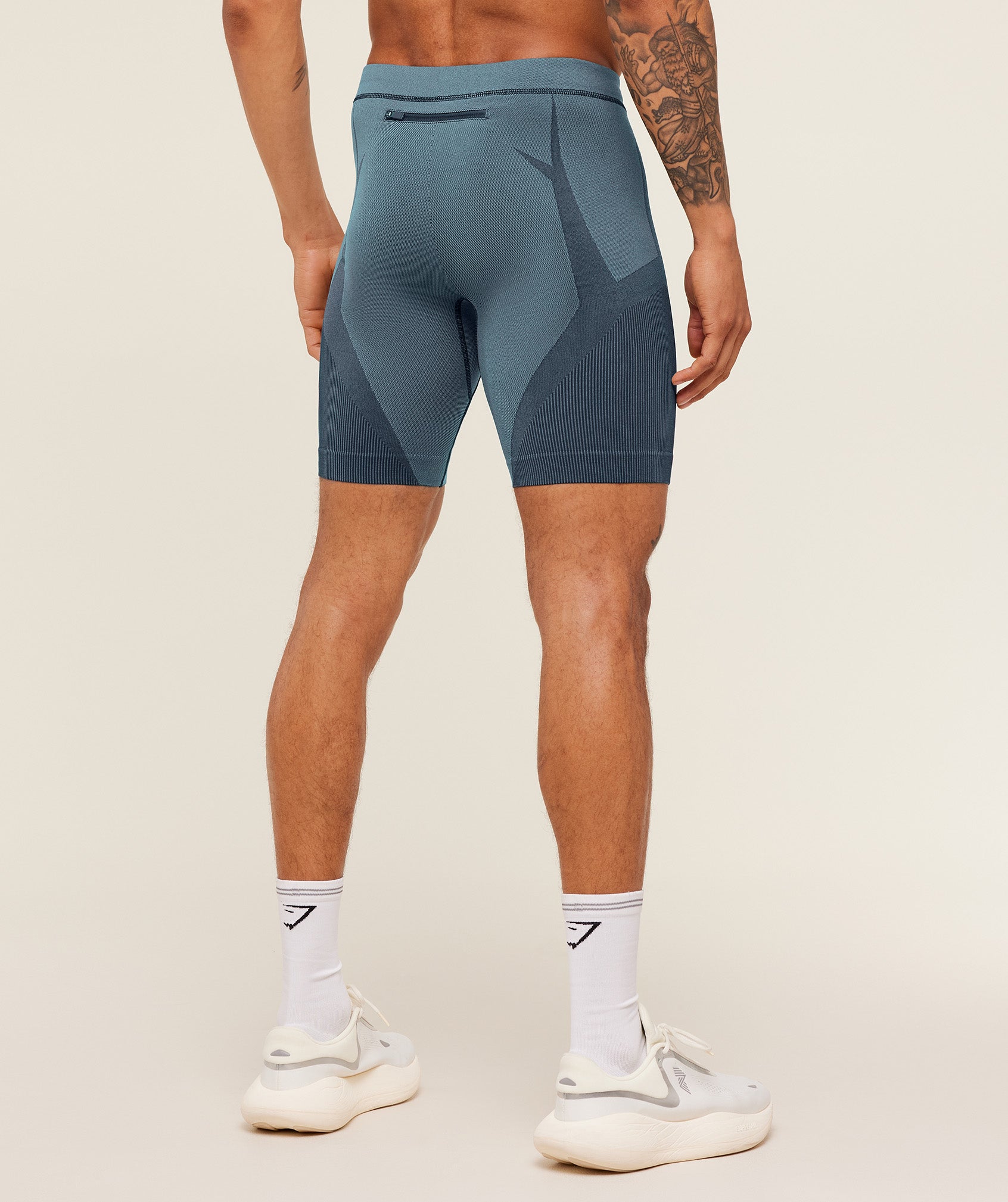 Gymshark Seamless Running Half Tight Stealth Blue