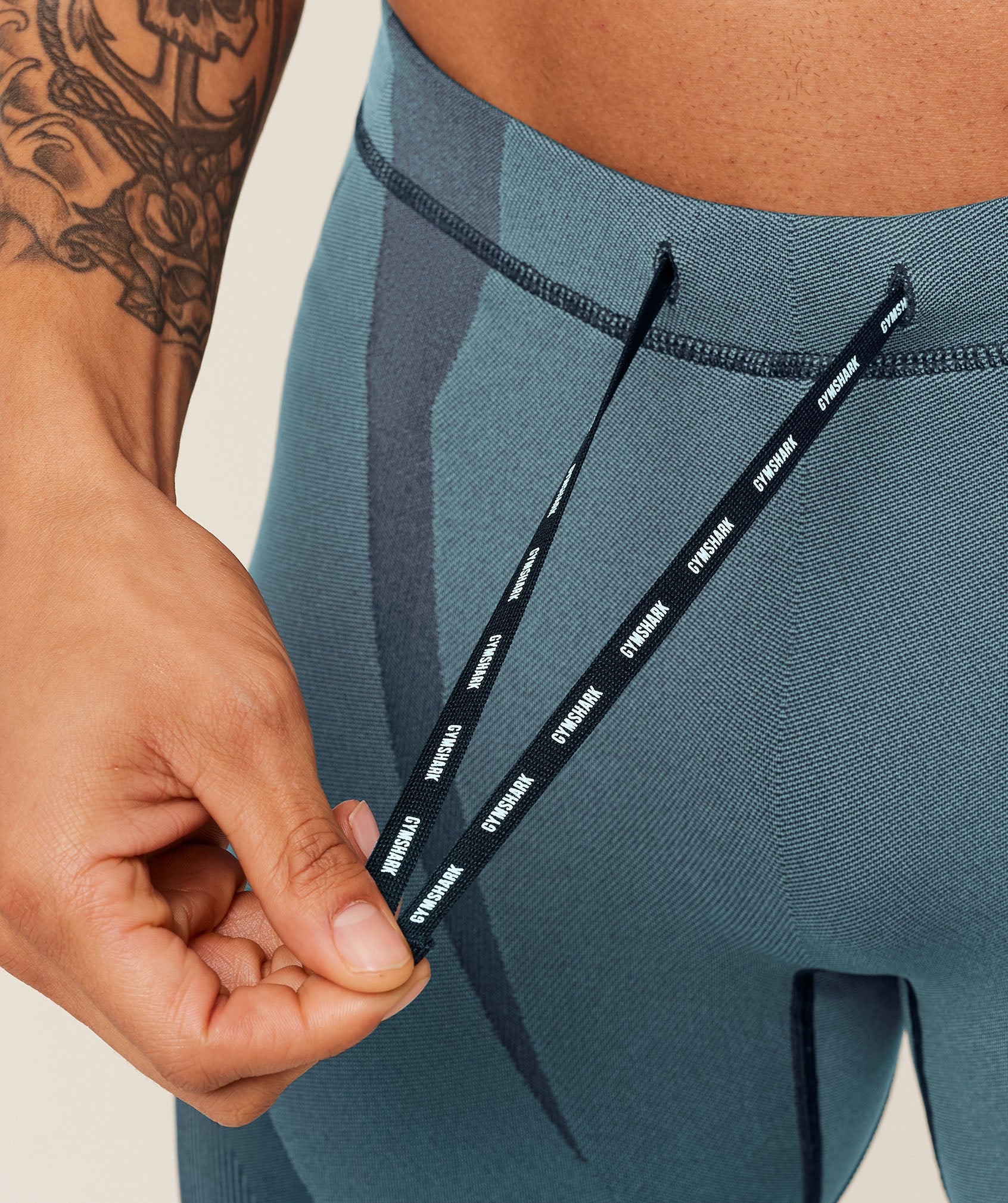 Gymshark Seamless Running Half Tight Stealth Blue