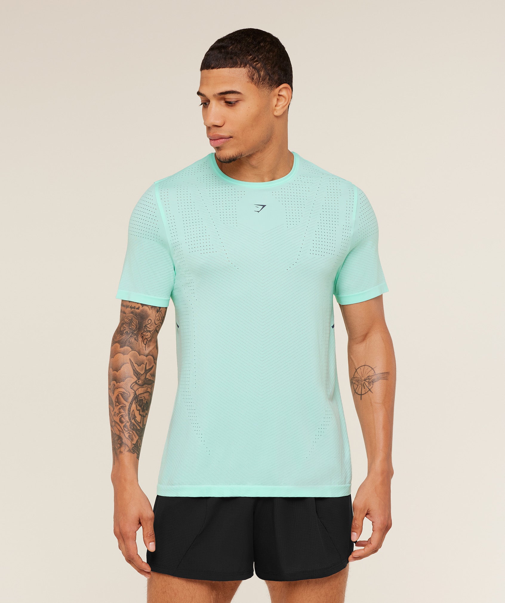 Gymshark Seamless Running T-Shirt Pop Turquoise