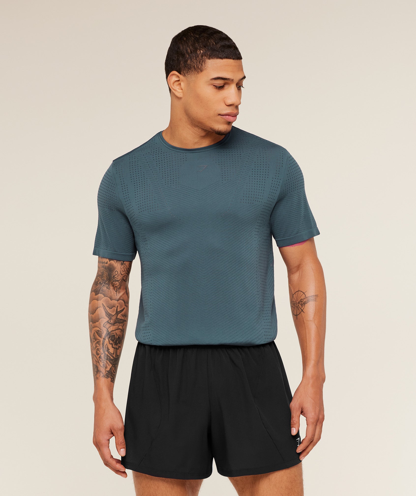 Gymshark Seamless Running T-Shirt Gs Stealth Blue