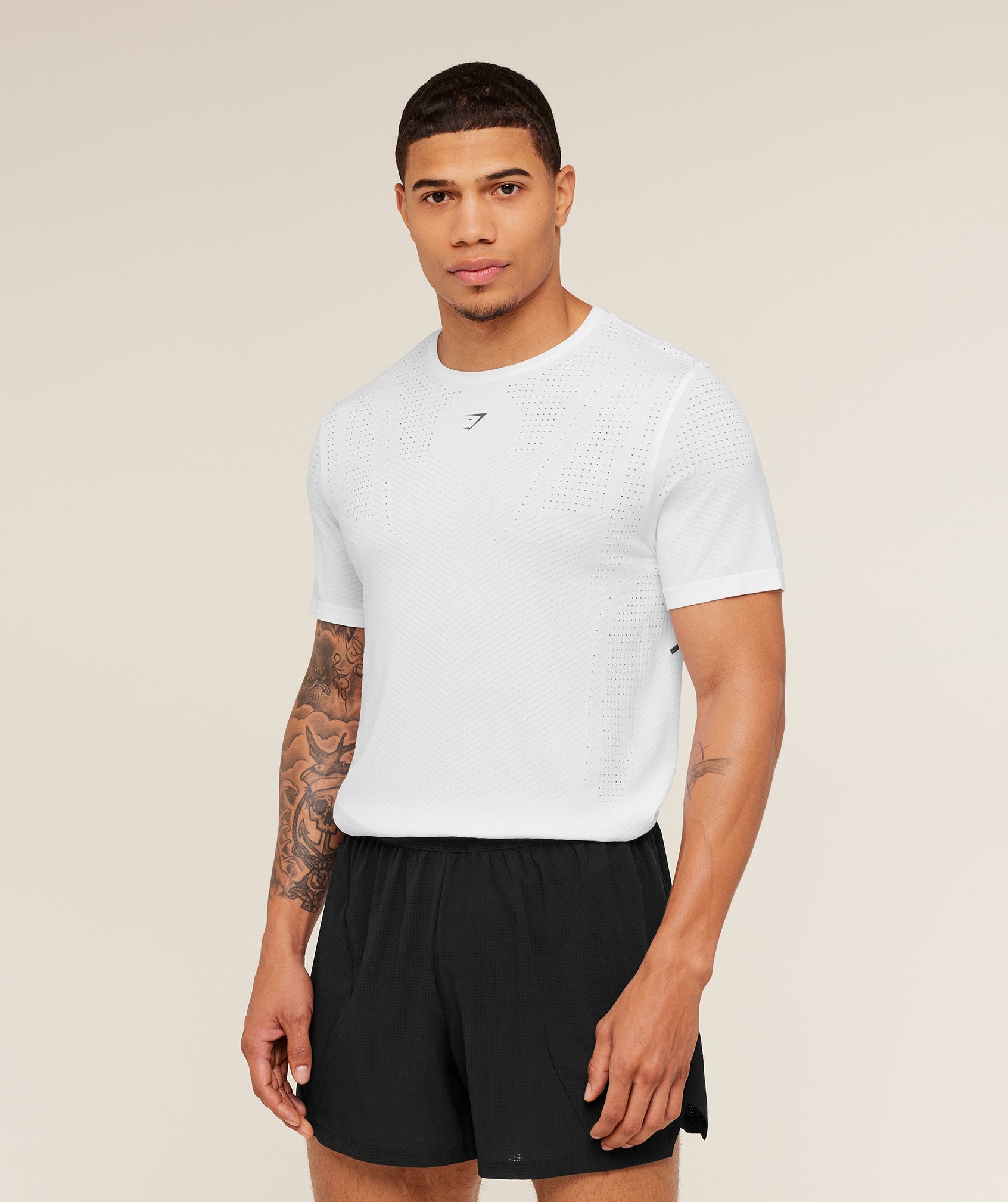 Gymshark Seamless Running T-Shirt Gs White