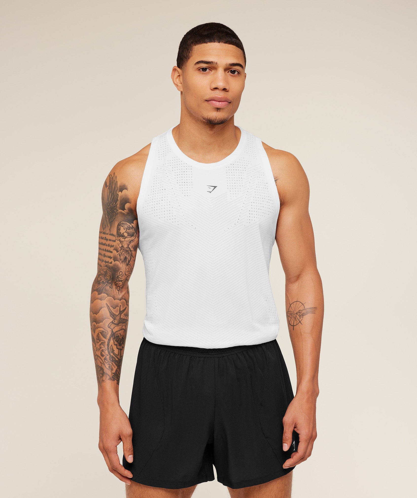 Gymshark Seamless Running Tank Gs White