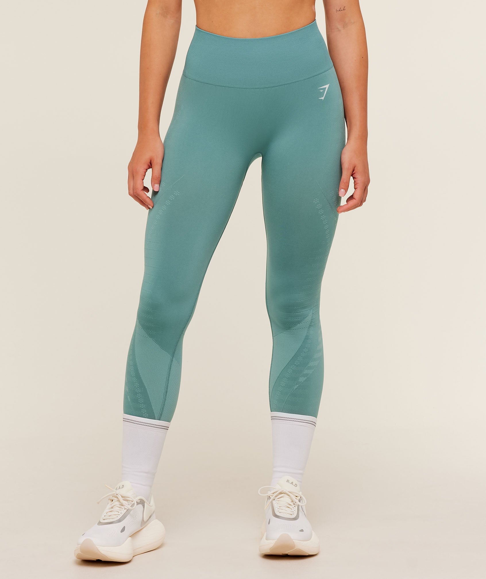 Women's Gymshark Running Seamless Leggings Storm Blue