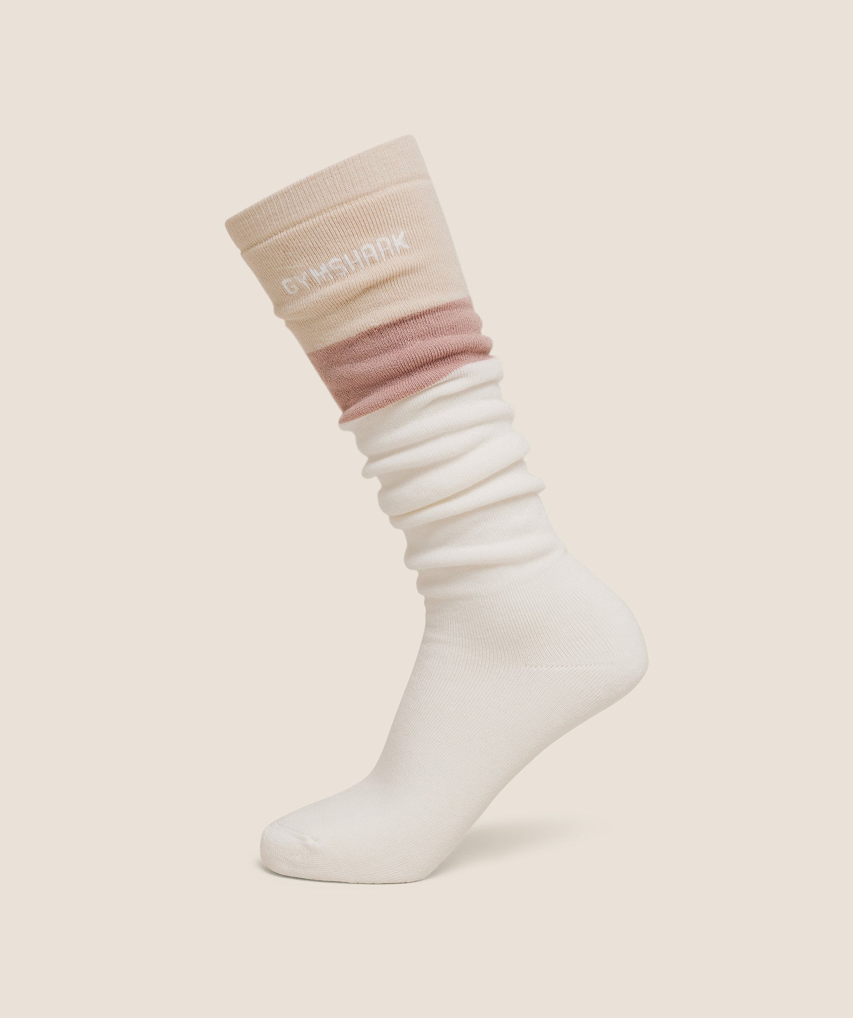 Women's Gymshark Slouch Socks Gs Soft White