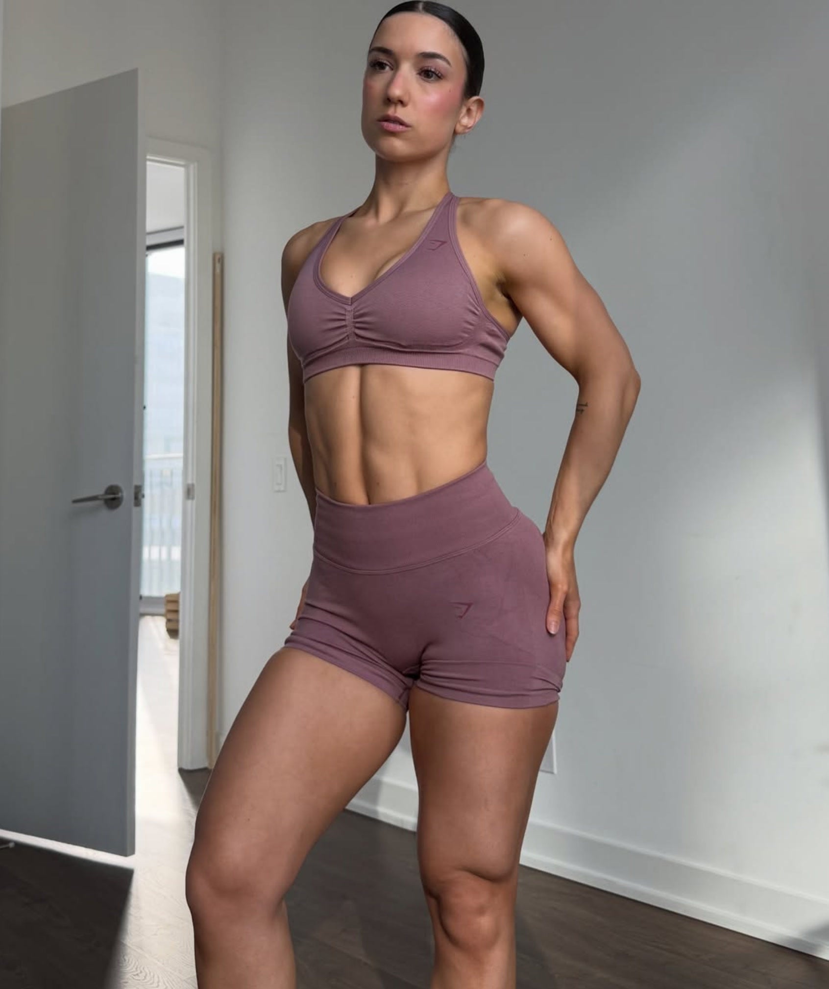 Women's Gymshark Lift Seamless Sports Bra Calm Pink