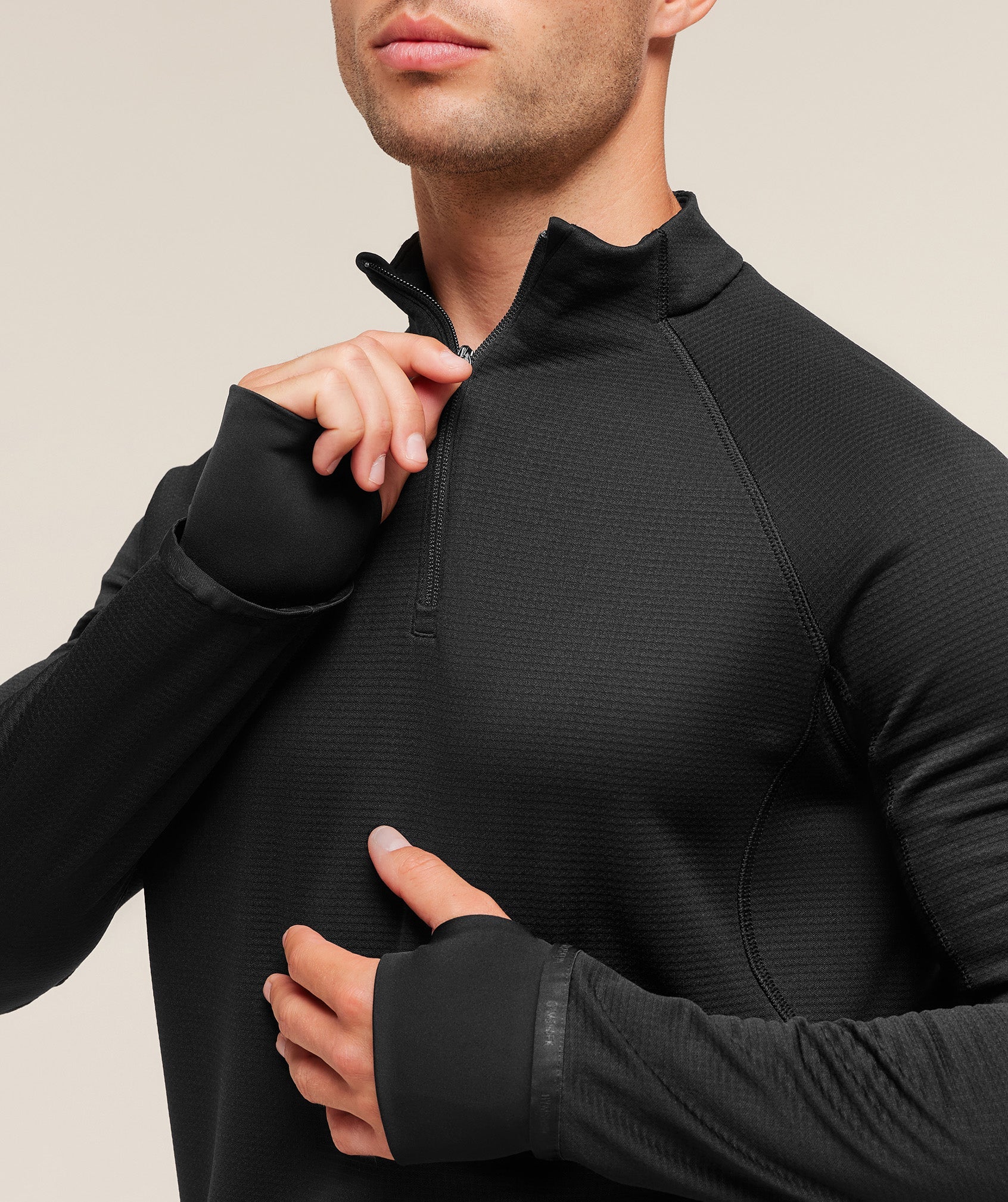 Gymshark Running 1/4 Zip Black