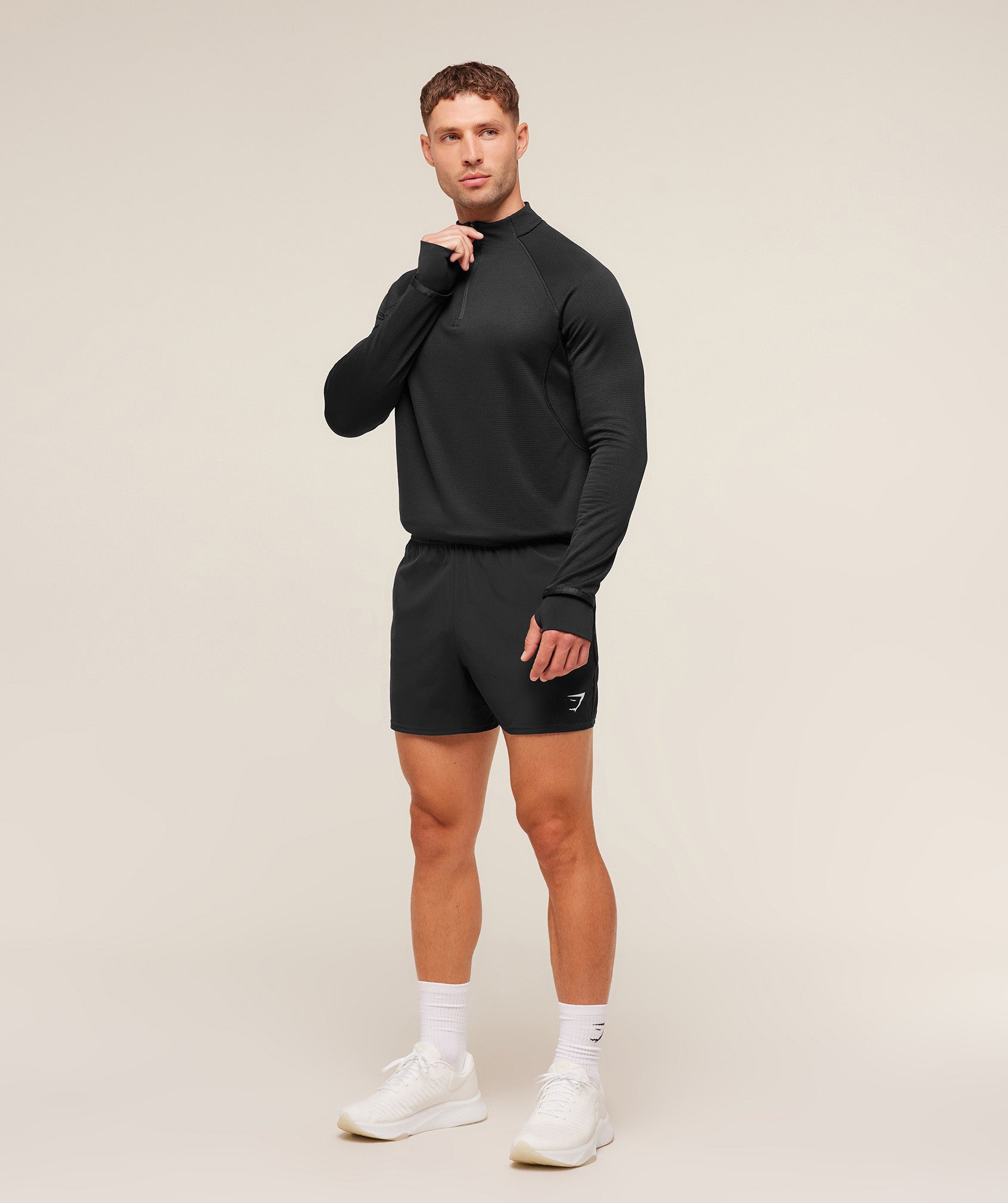 Gymshark Running 1/4 Zip Black