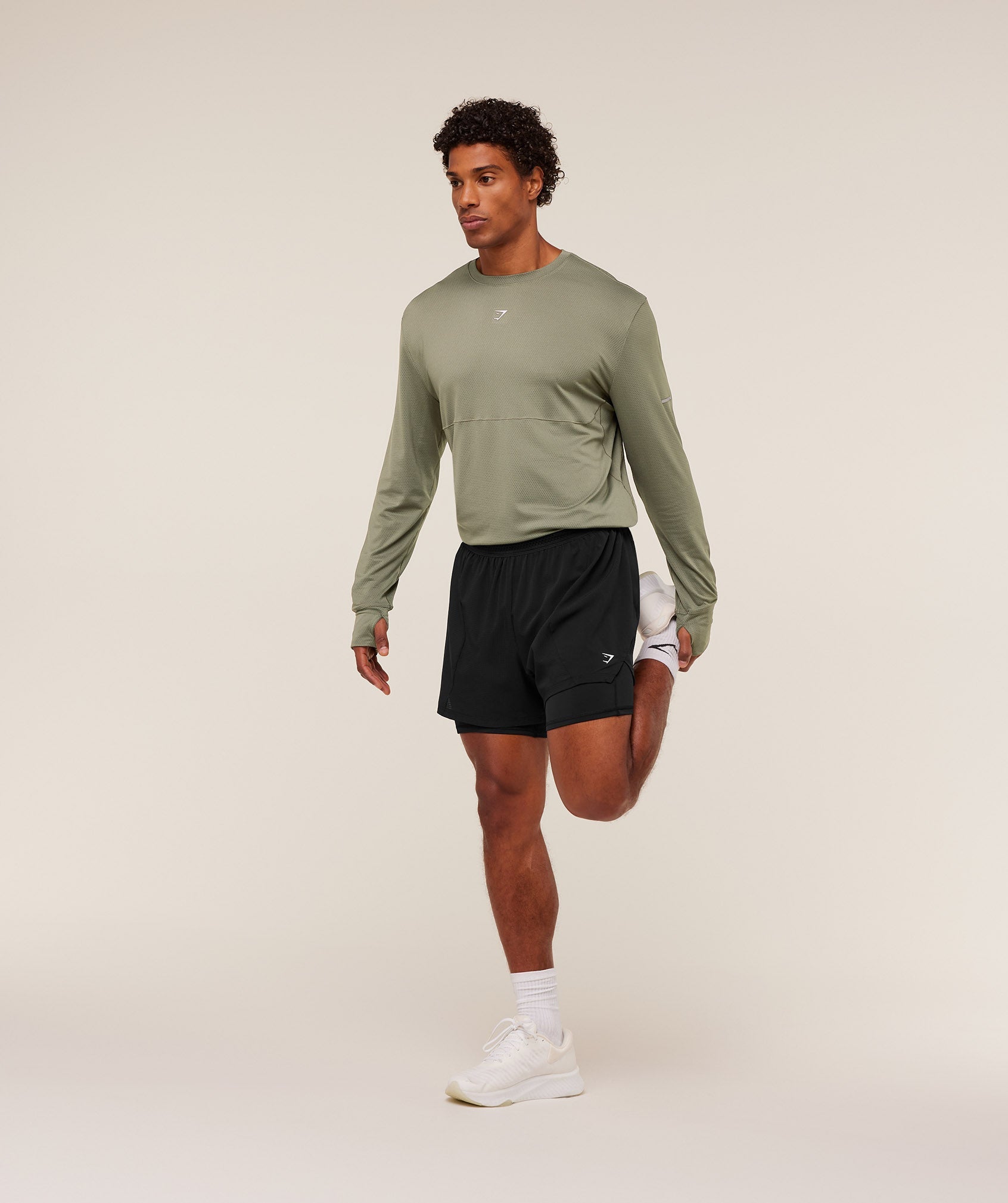 Gymshark Running Long Sleeve T-Shirt Base Green