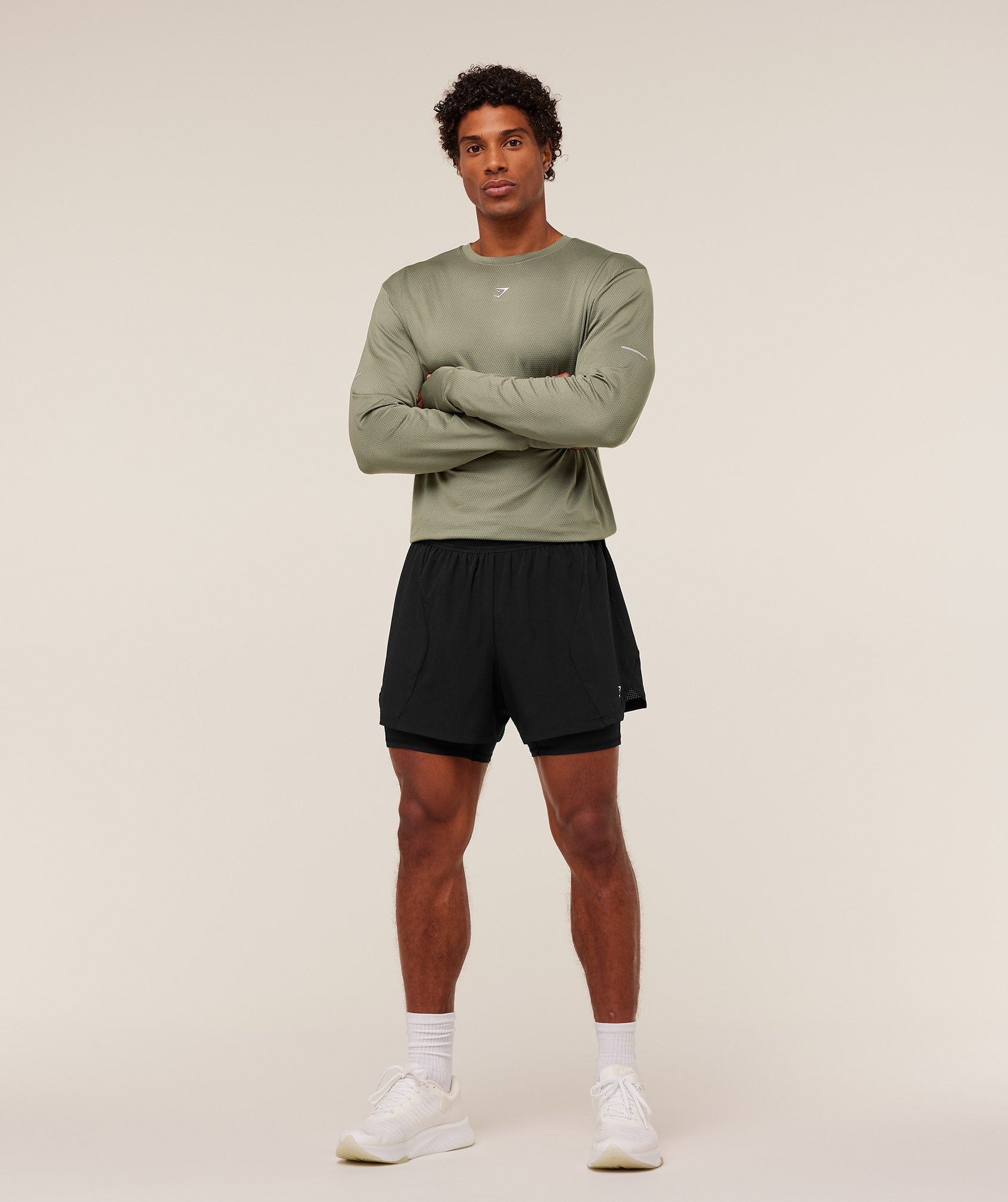 Gymshark Running Long Sleeve T-Shirt Base Green