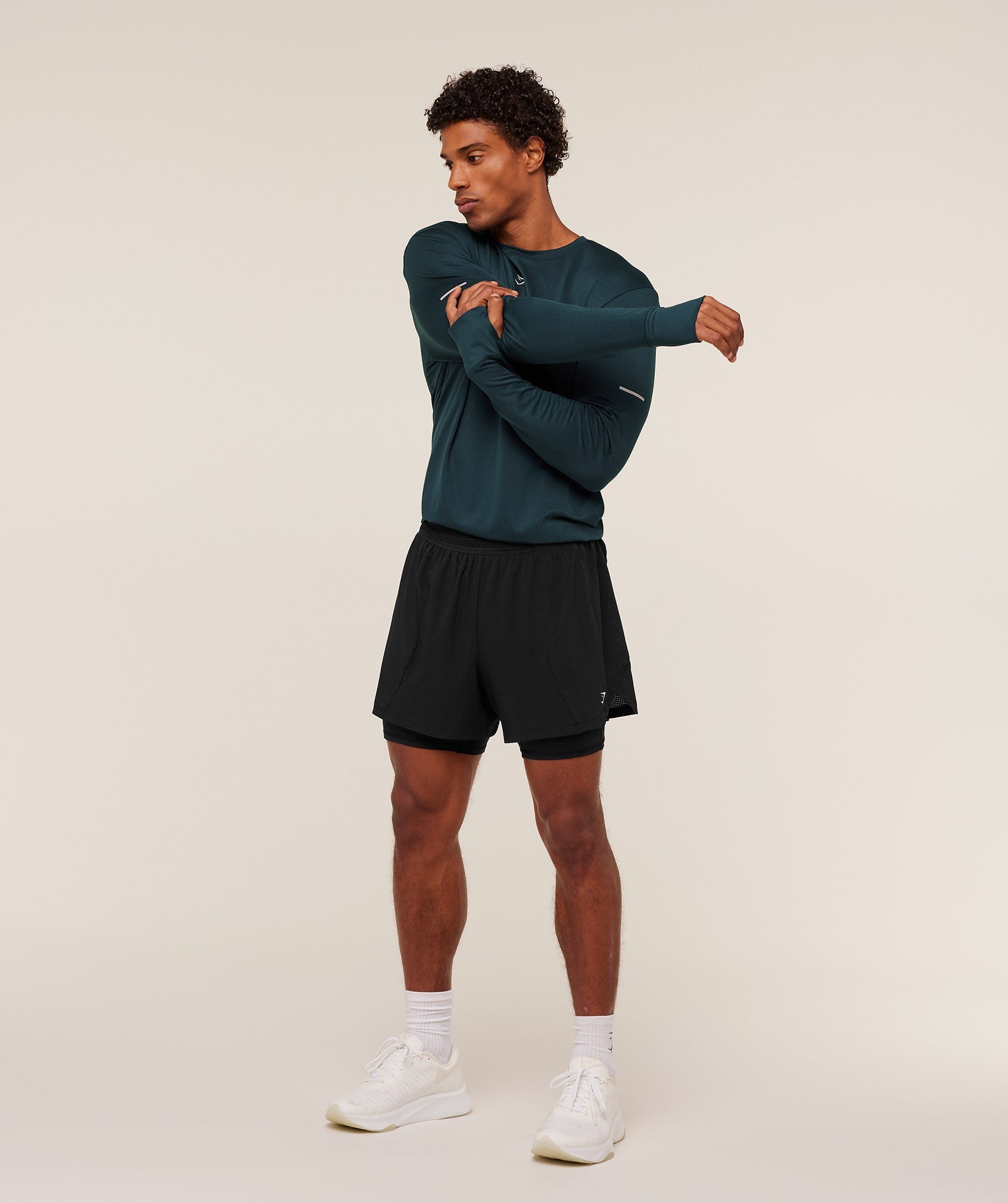 Gymshark Running Long Sleeve T-Shirt Deep Petrol Blue