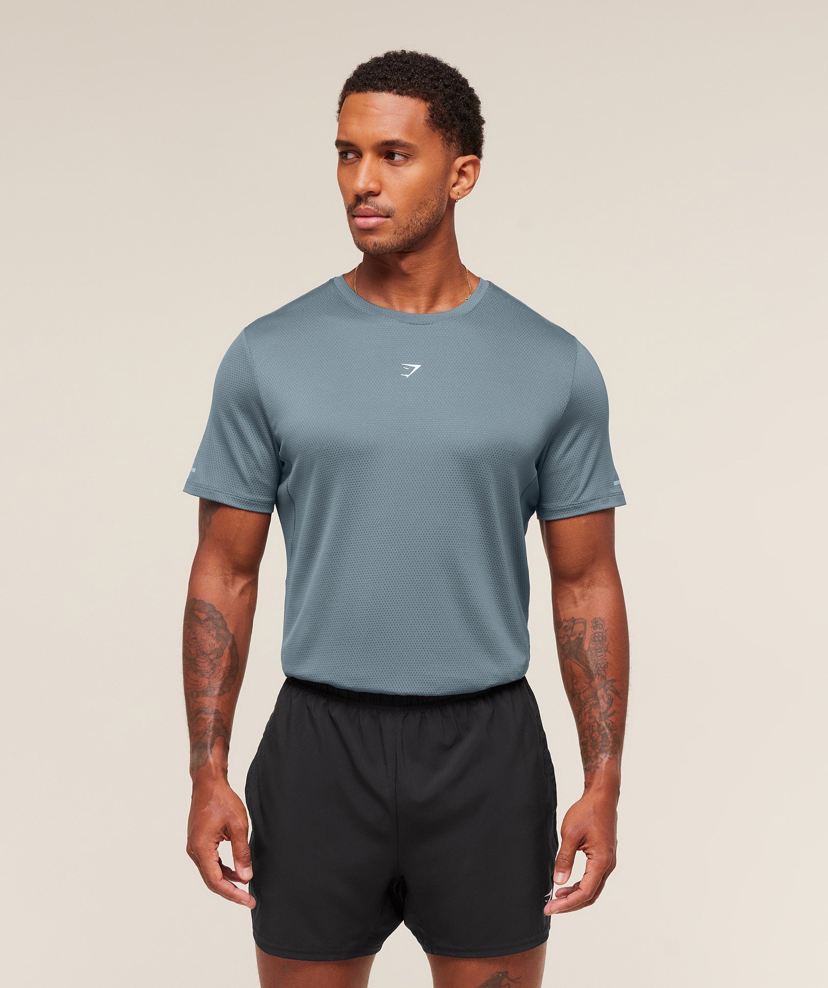 Gymshark Running T-Shirt Iron Blue