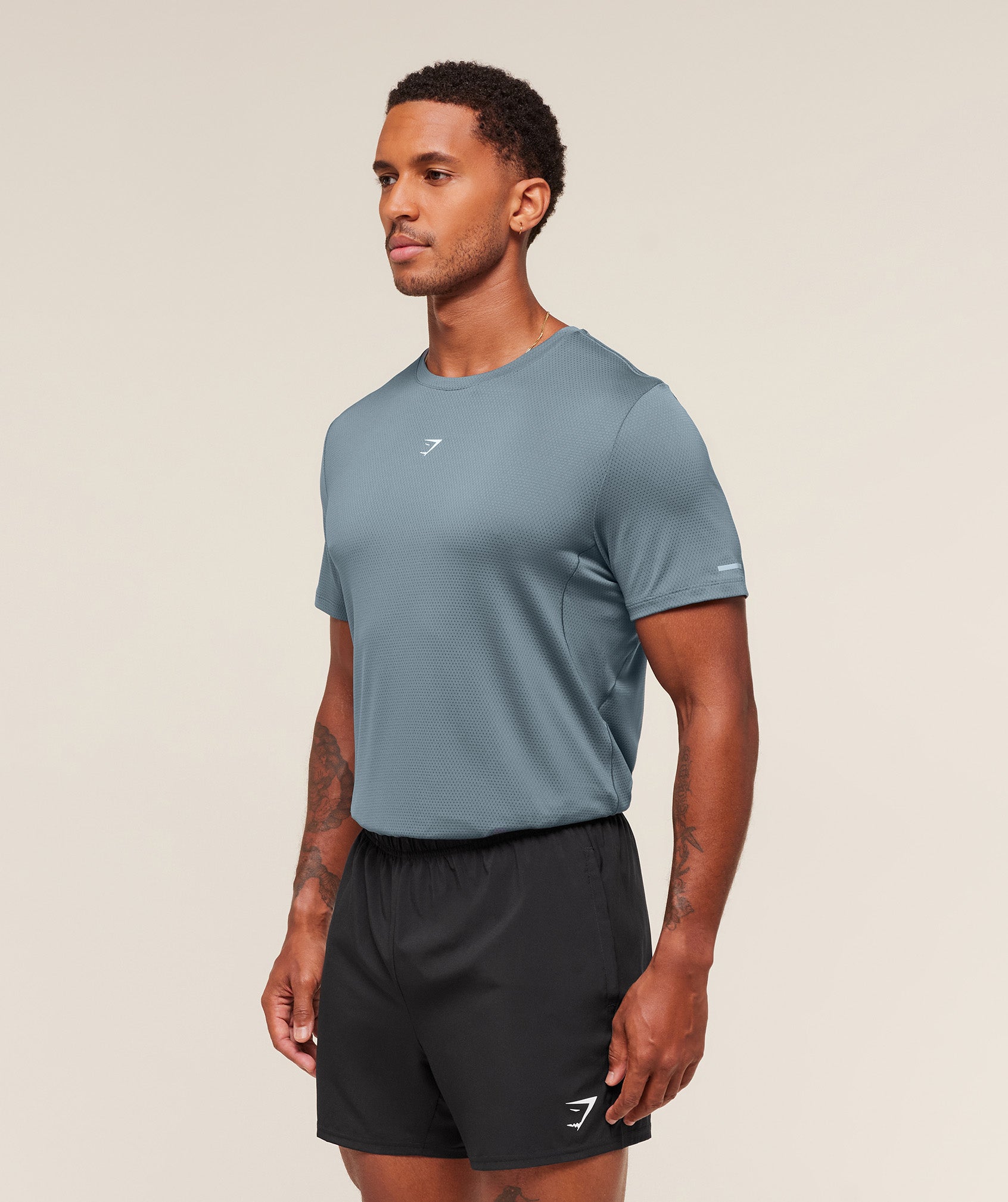 Gymshark Running T-Shirt Iron Blue