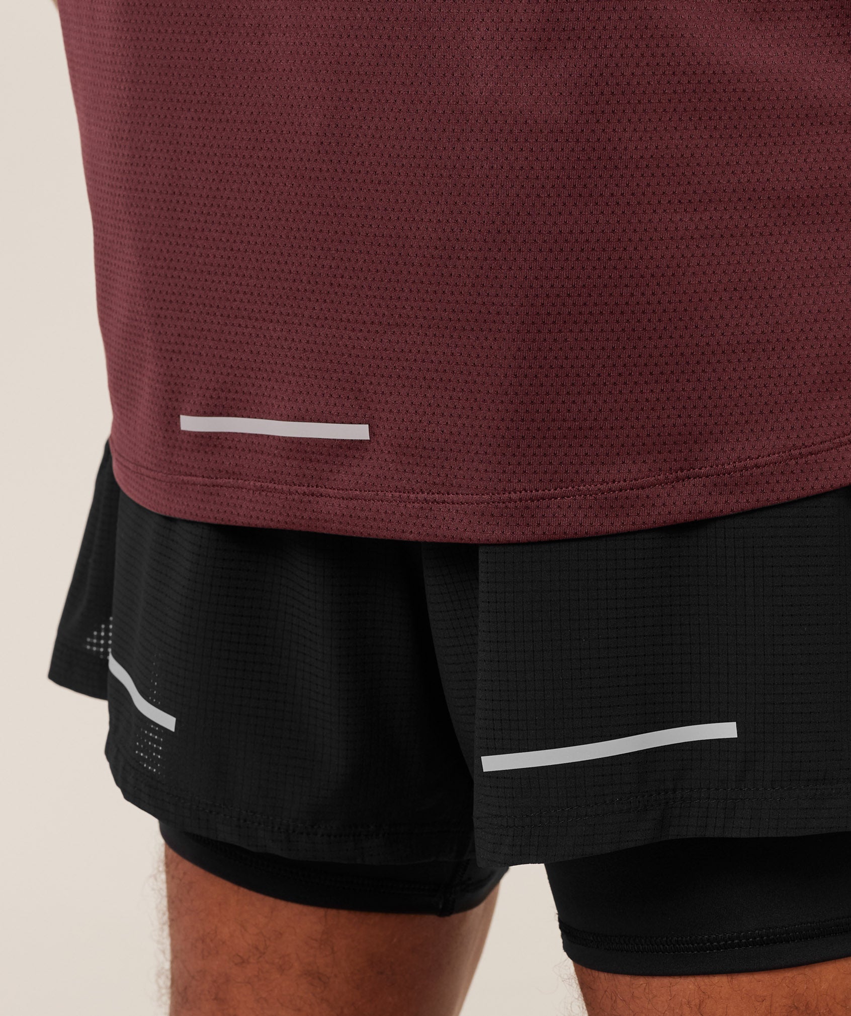 Gymshark Running T-Shirt Rich Maroon