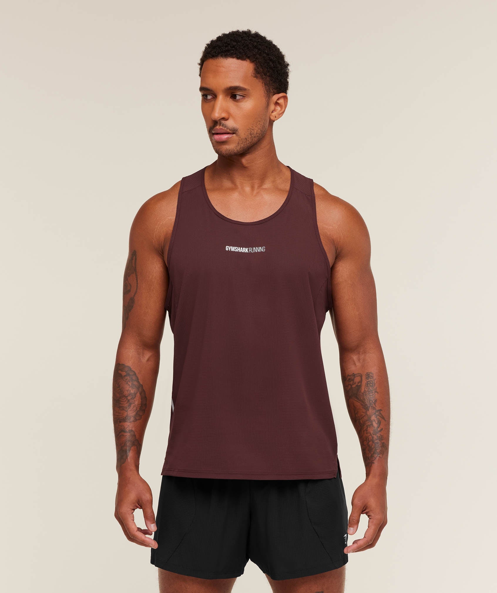 Gymshark Running Tank Rich Maroon