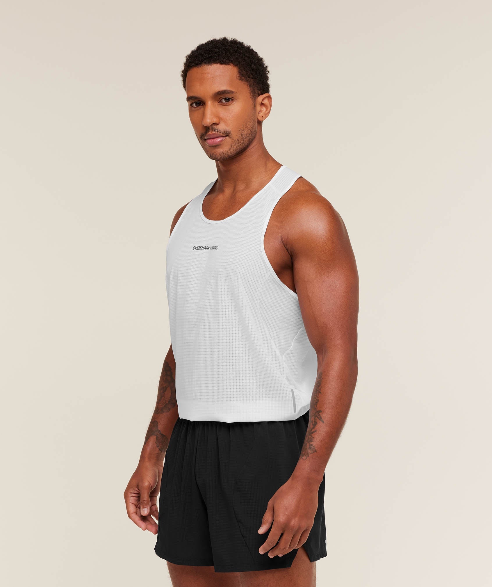 Gymshark Running Tank White
