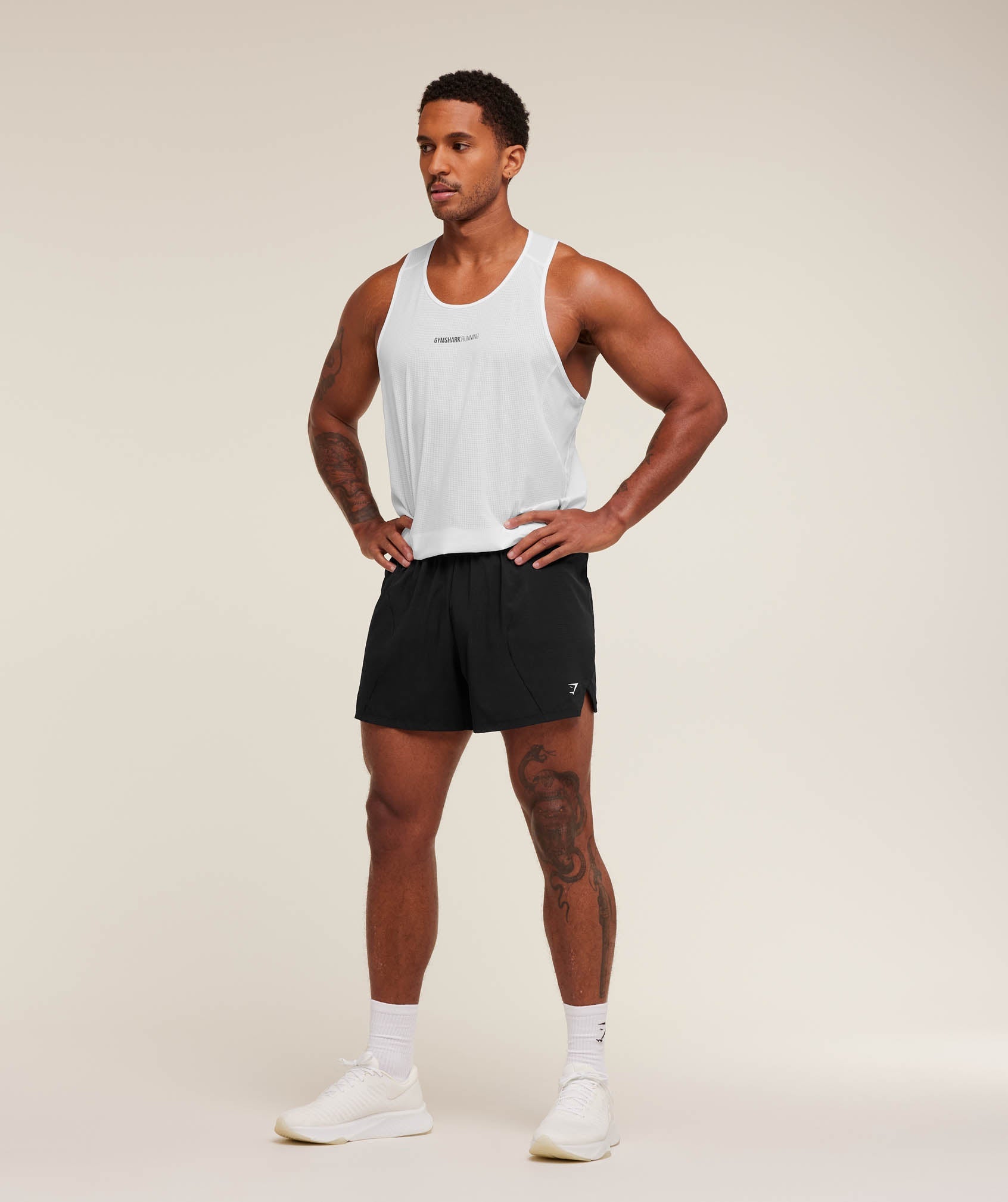Gymshark Running Tank White