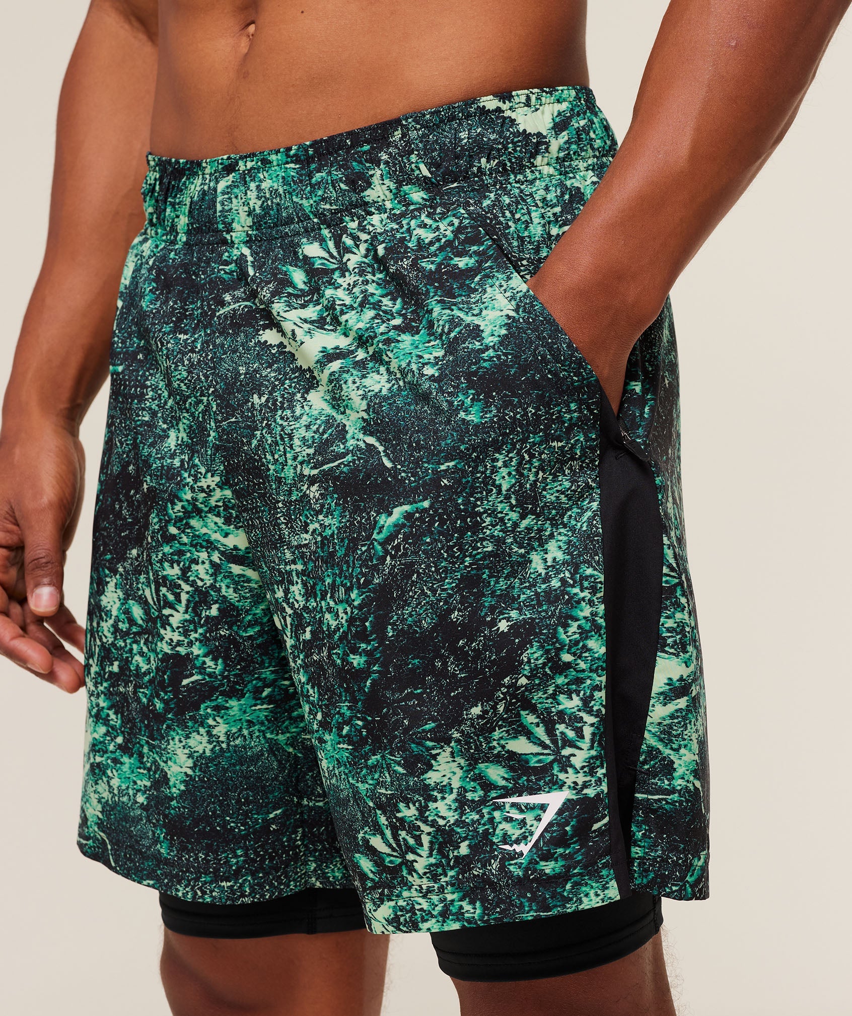 Gymshark Sport 7" 2 In 1 Shorts Active Green