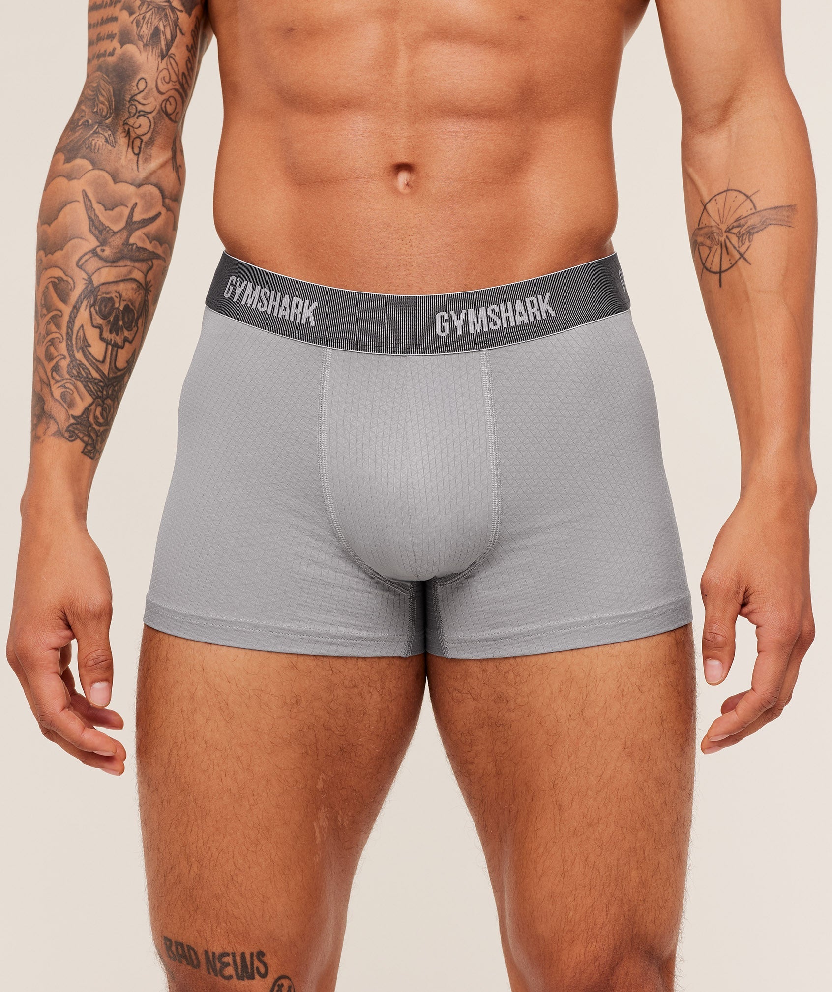 Gymshark Sports Tech Boxer 3Pk Gs Smokey Grey