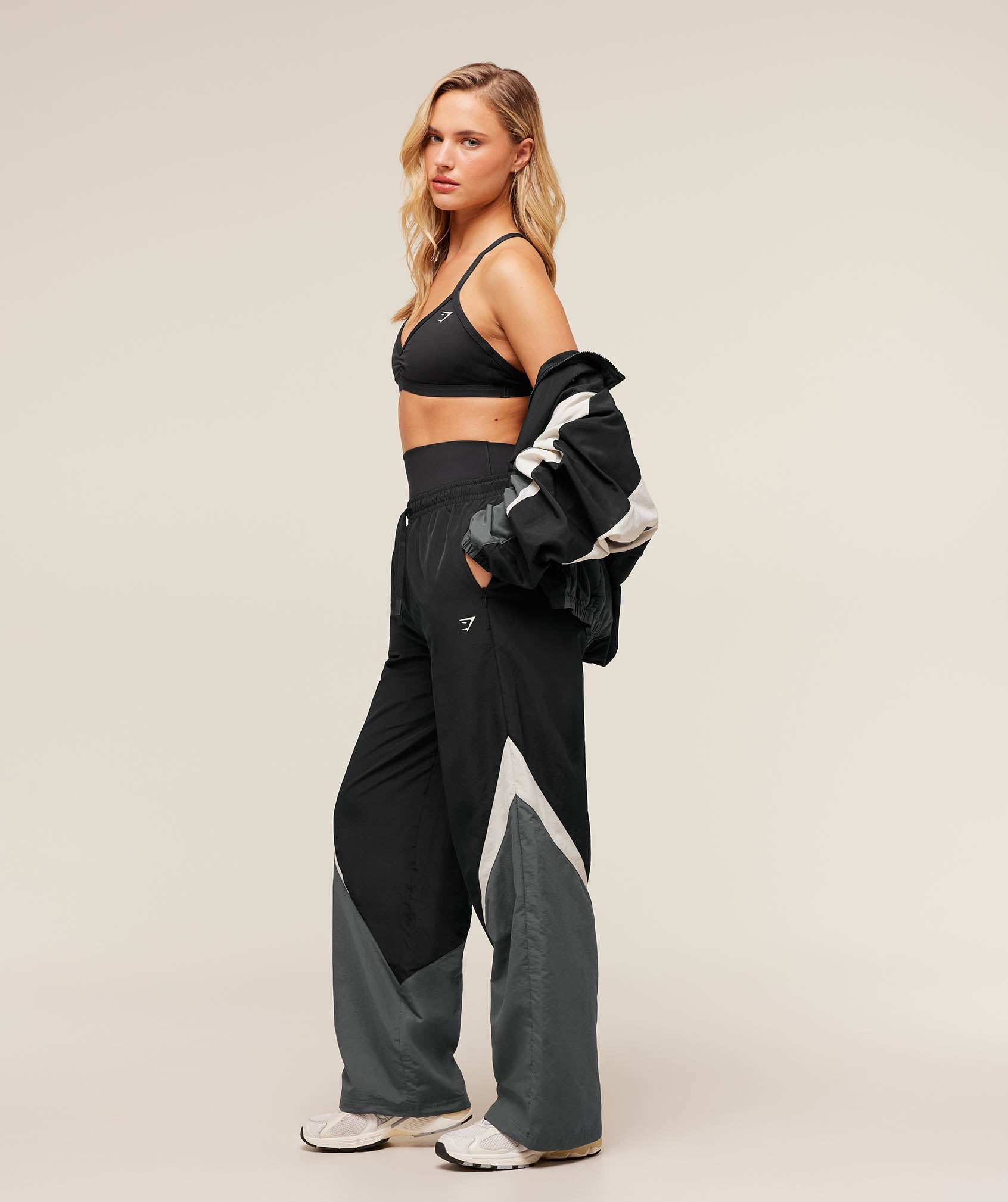 Women's Gymshark Contrast Track Pant Black