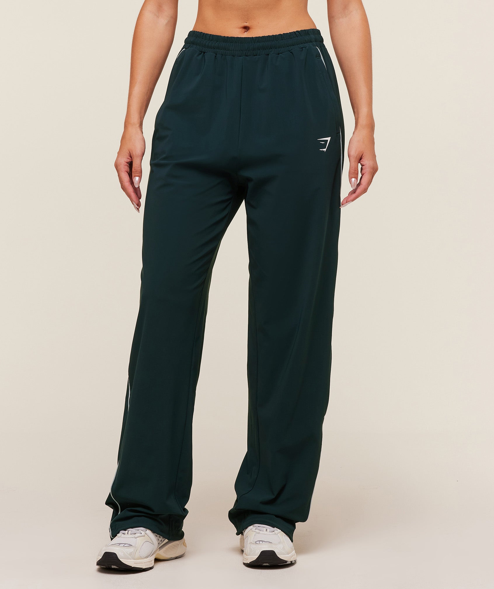 Women's Gymshark Stitch Feature Woven Pants Deep Petrol Blue